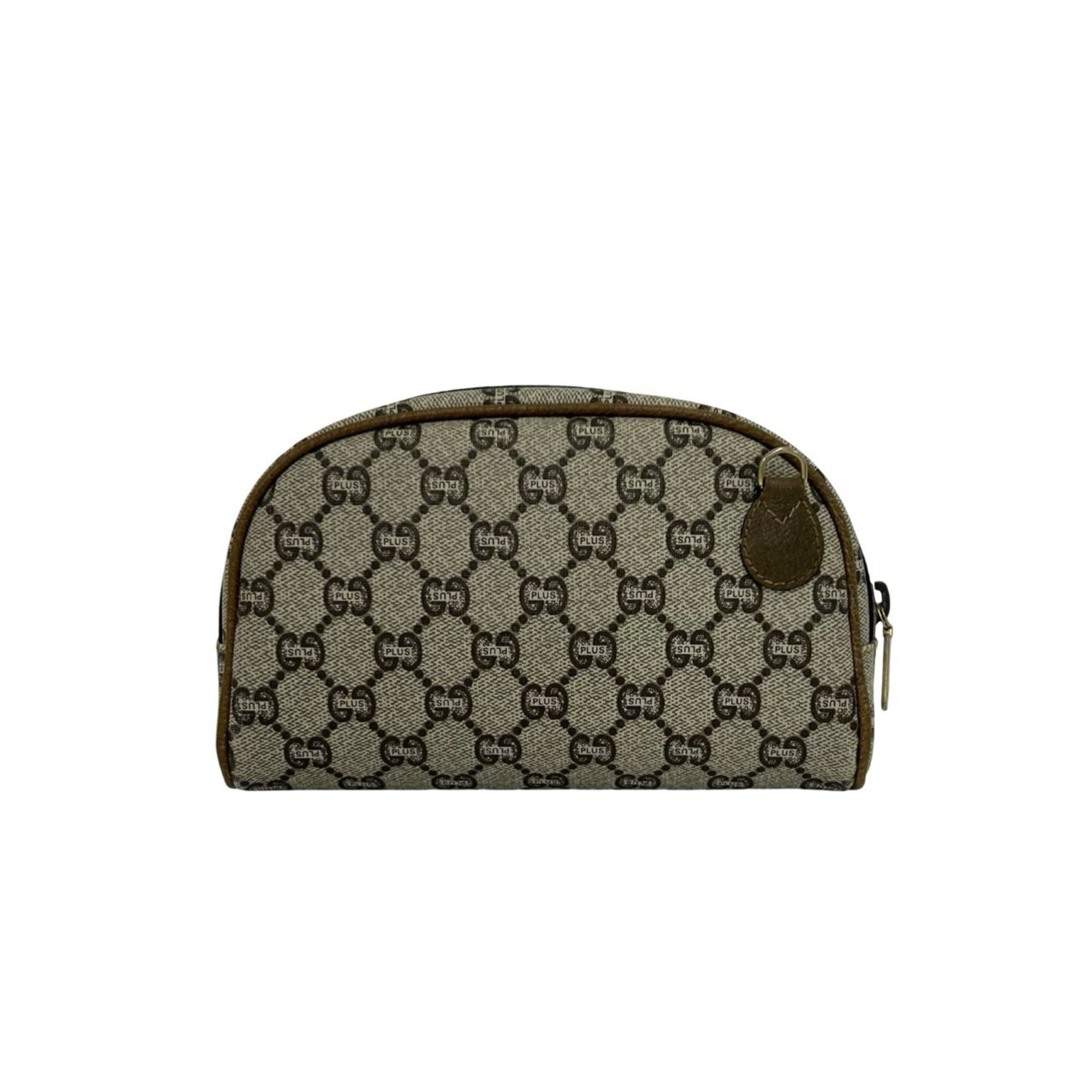 Gucci Brown Leather Pvc Clutch Bag Shoulder Bag (Pre-Owned)