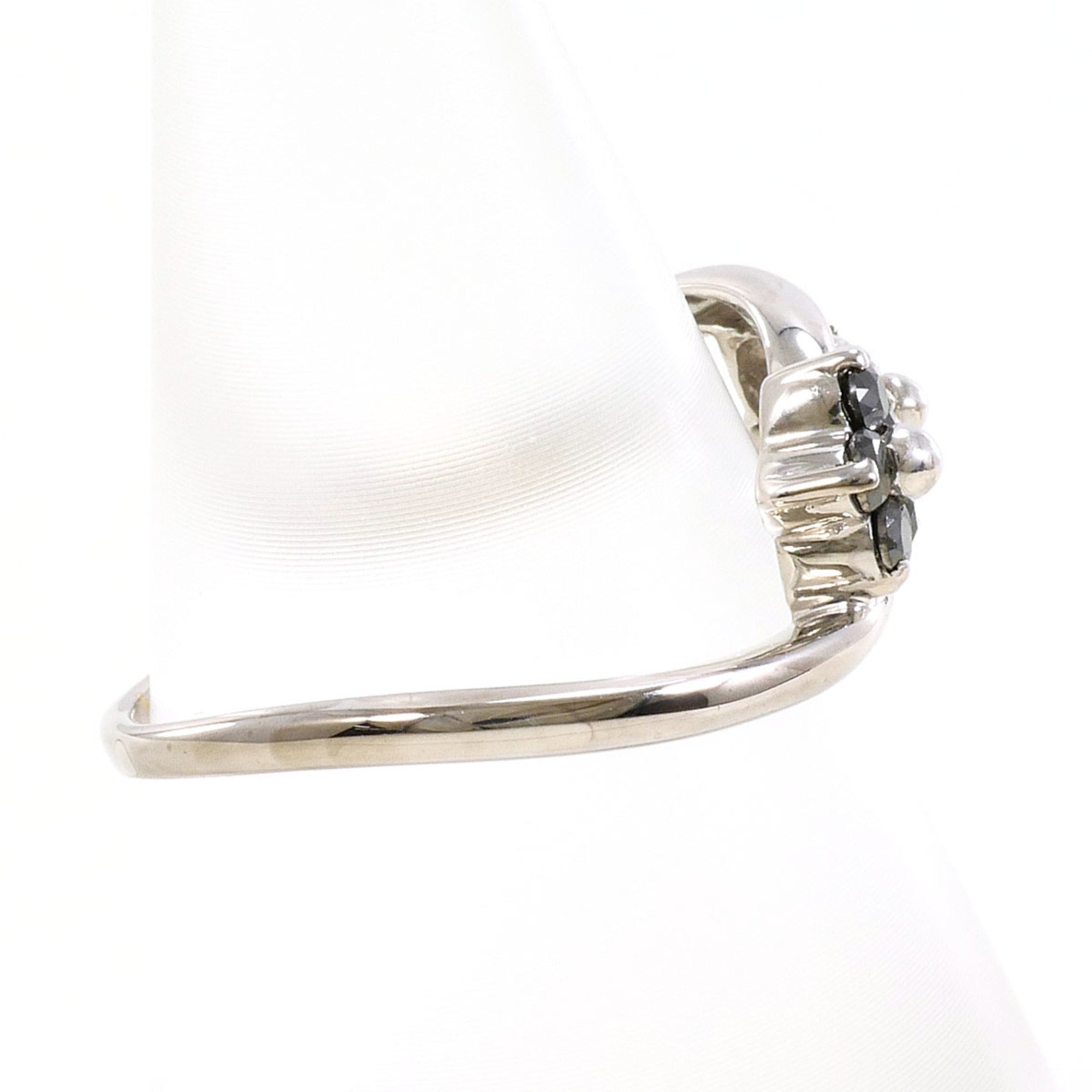 Unbranded Black White Gold White Gold (18K) Band Ring (Pre-Owned)