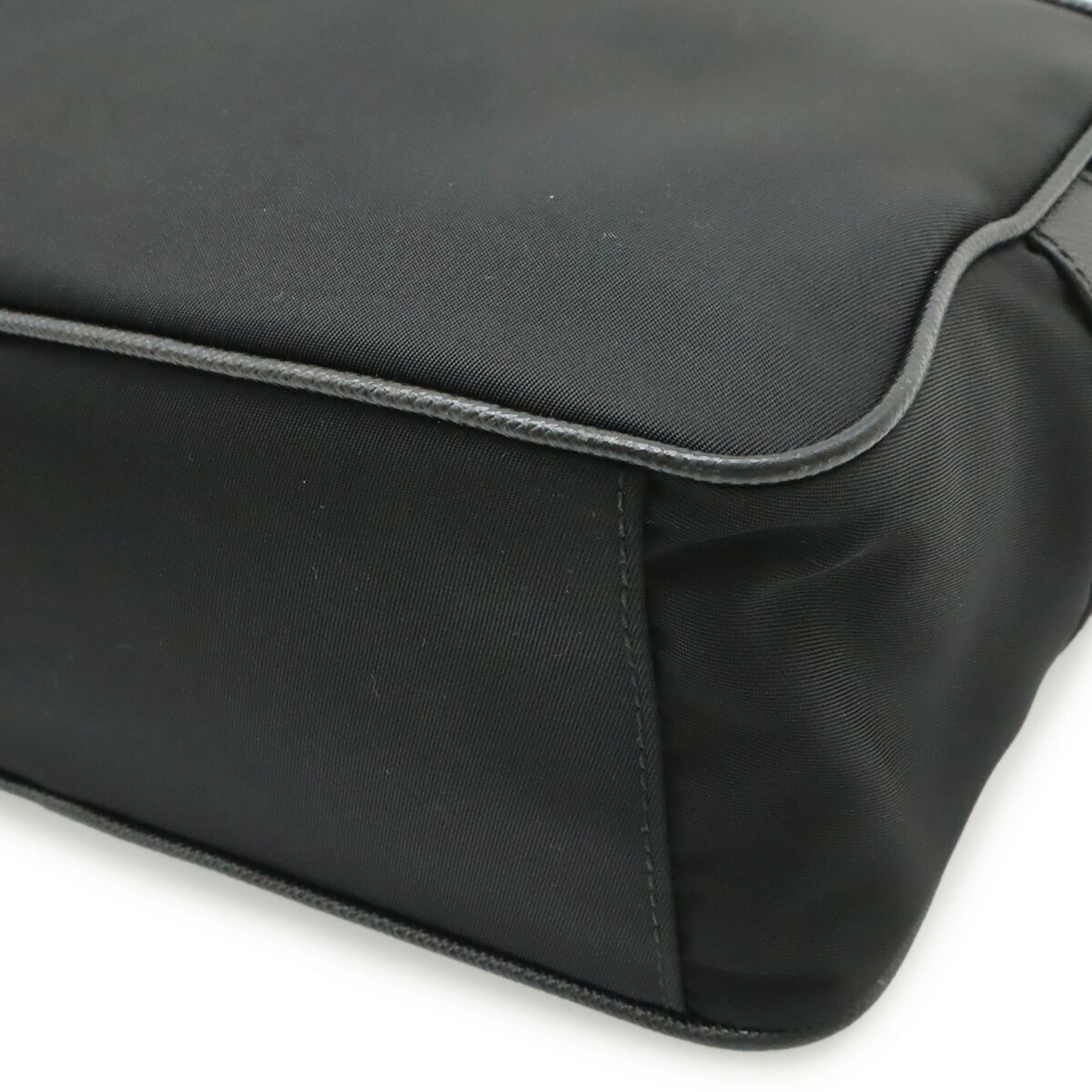 Prada Black Nero Nylon Clutch Bag Handbag Pochette Pouch Shoulder Bag (Pre-Owned)