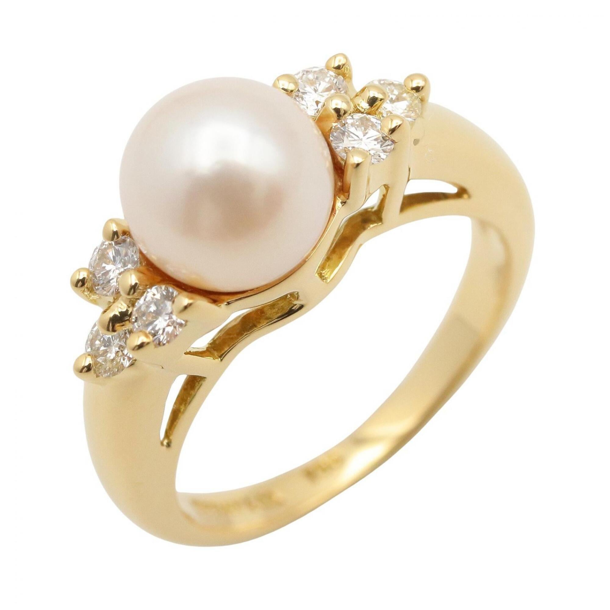 Tiffany Clear White Yellow Gold (18K) Band Ring (Pre-Owned)