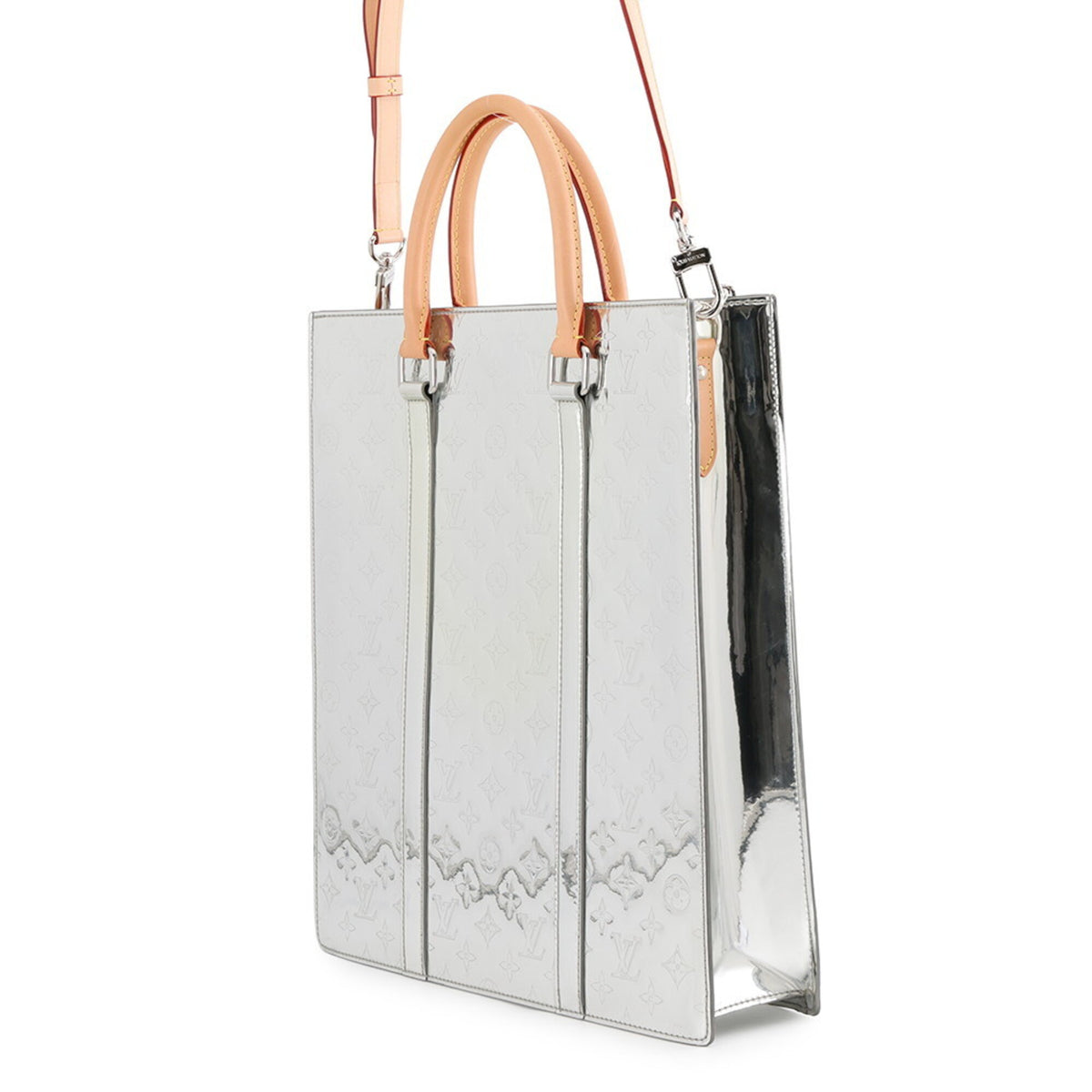 Louis Vuitton Silver Handbag Shoulder Bag Tote Bag (Pre-Owned)
