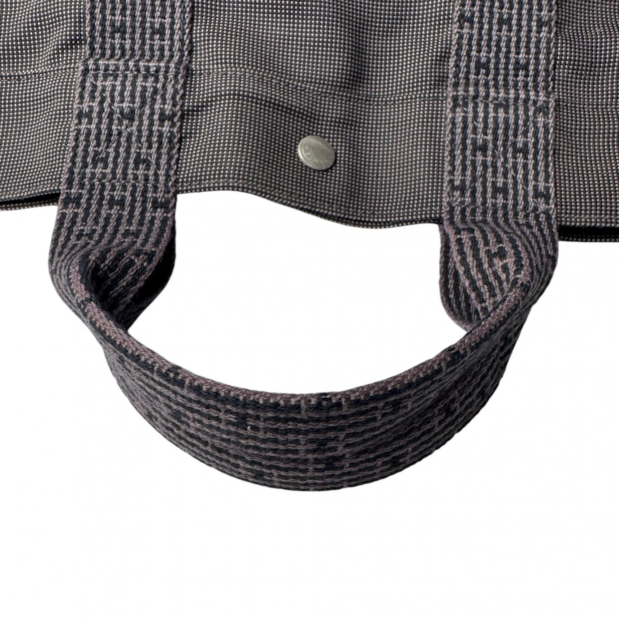 Hermes Gray Canvas Tote Bag (Pre-Owned)