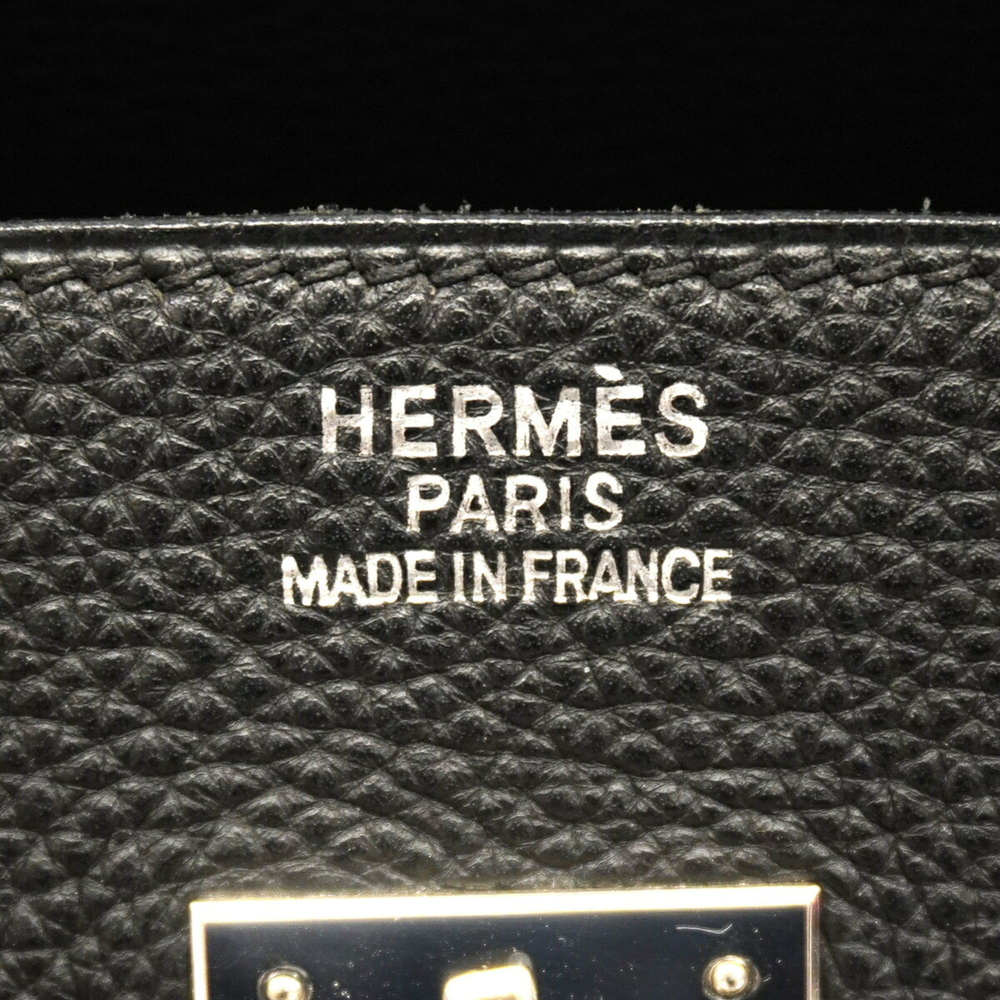 Hermes Black Togo Leather Handbag (Pre-Owned)