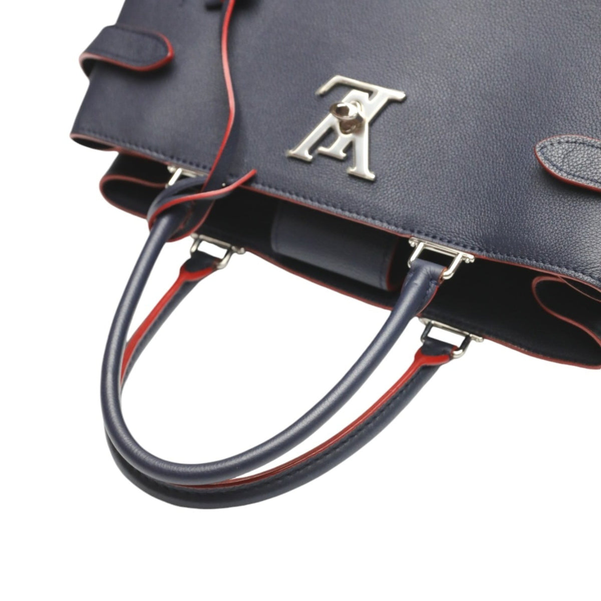 Louis Vuitton Navy Red Color Handbag (Pre-Owned)