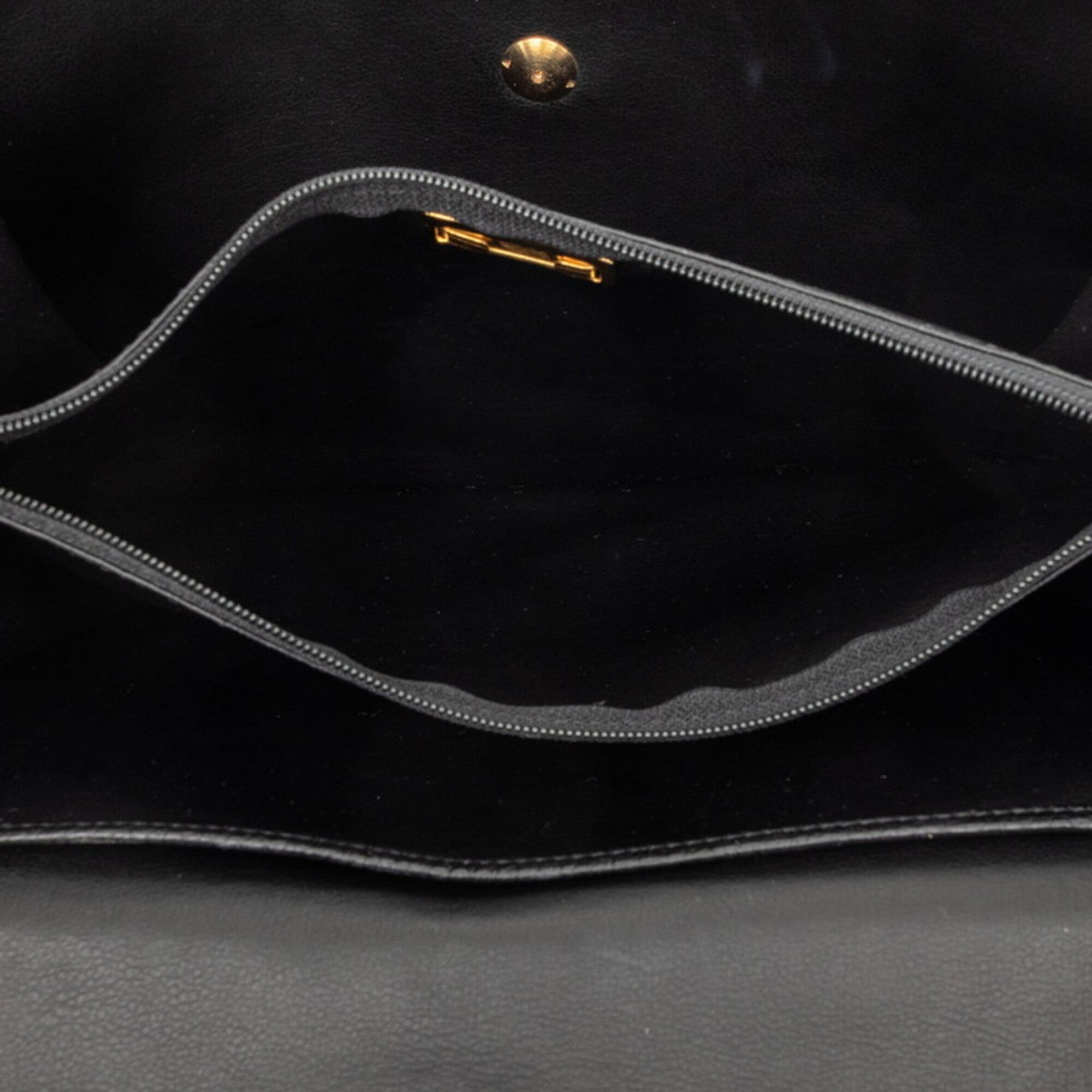 Christian Dior Black Brown Leather Shoulder Bag (Pre-Owned)