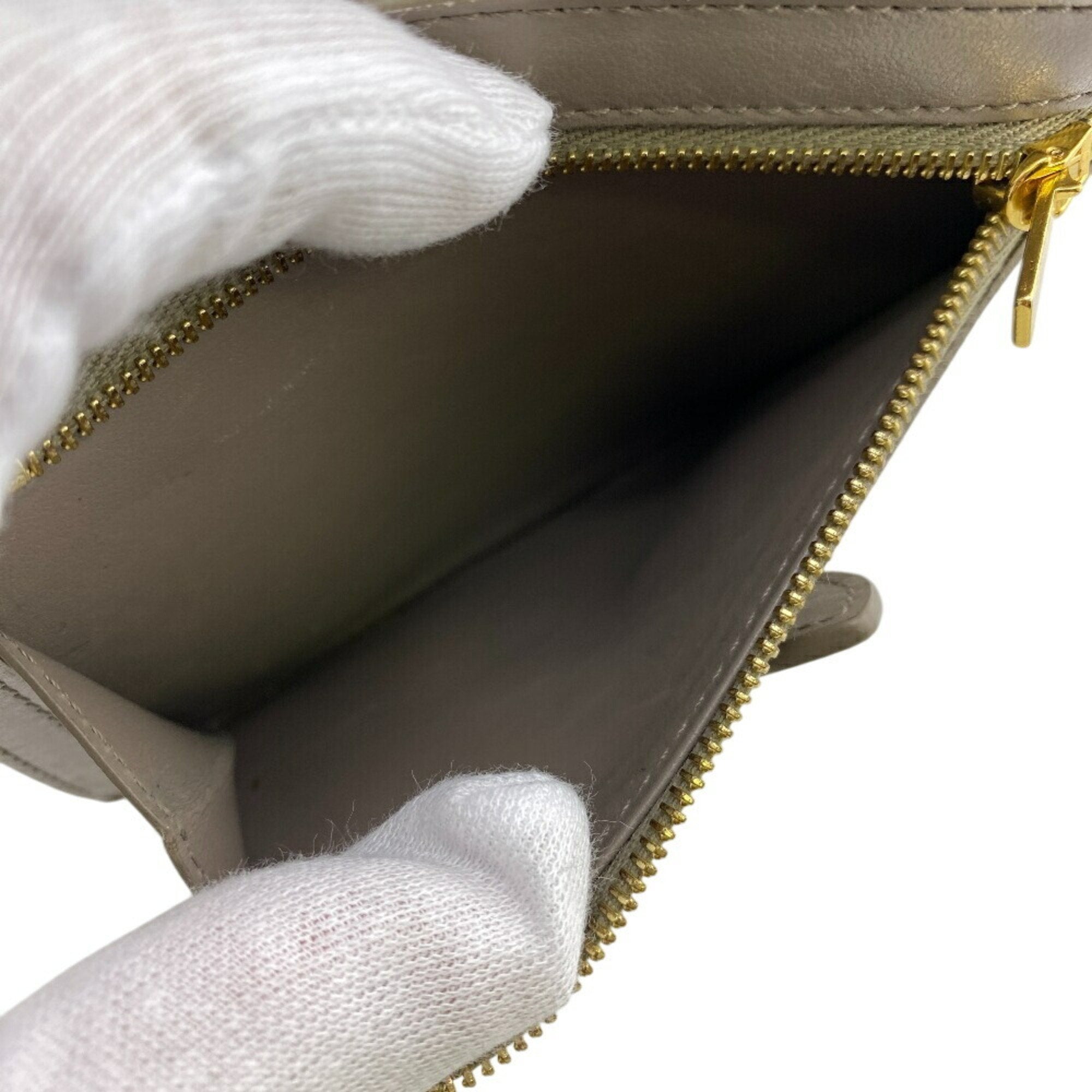 Celine Beige Leather Wallet (Bi-Fold) (Pre-Owned)