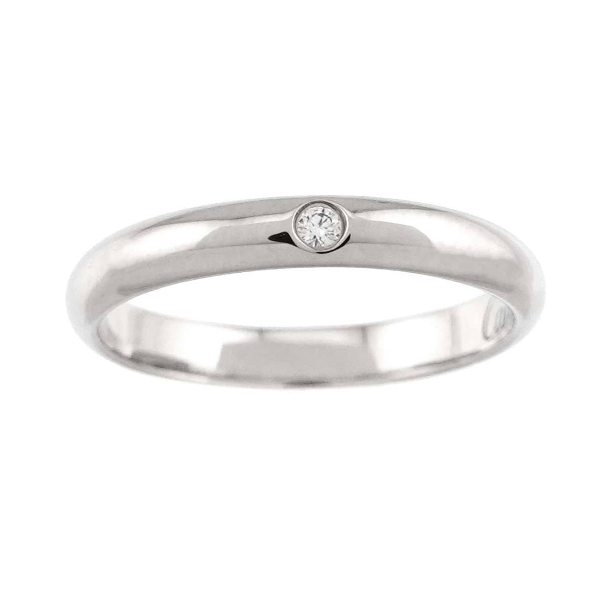 Cartier Silver Platinum 950 Band Ring (Pre-Owned)