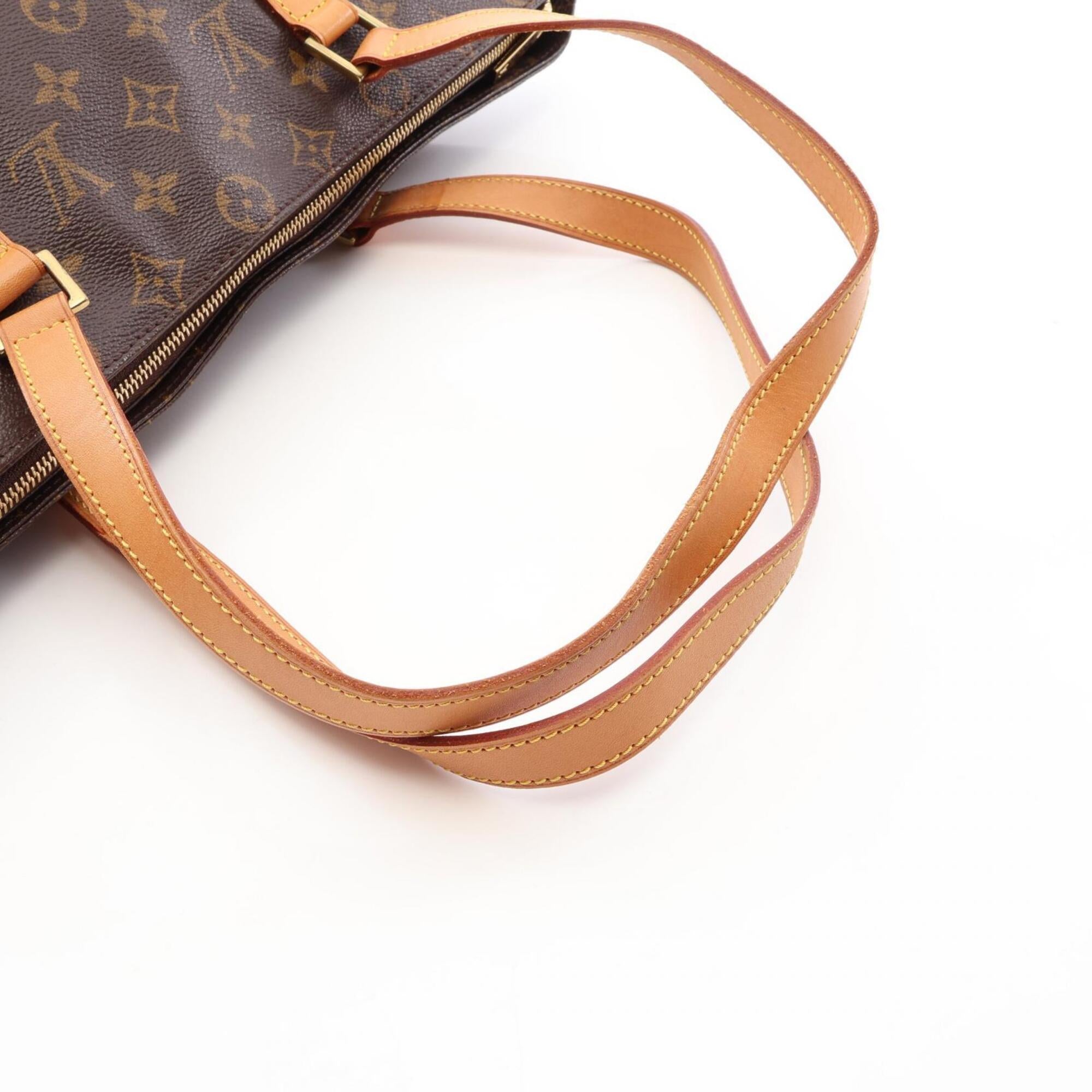 Louis Vuitton Brown Coated Canvas Pvc Monogram Leather Handbag Tote Bag (Pre-Owned)