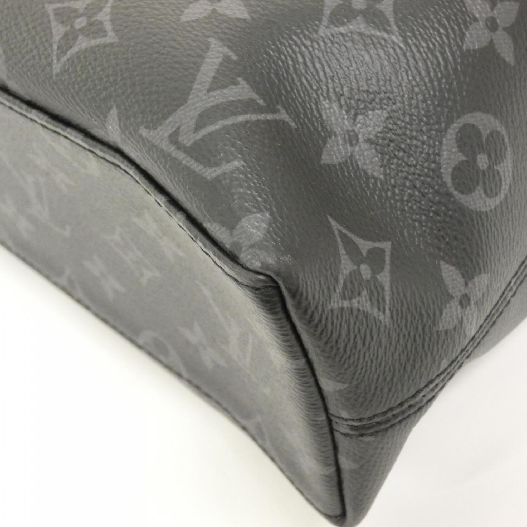 Louis Vuitton Black Coated Canvas Briefcase Handbag (Pre-Owned)