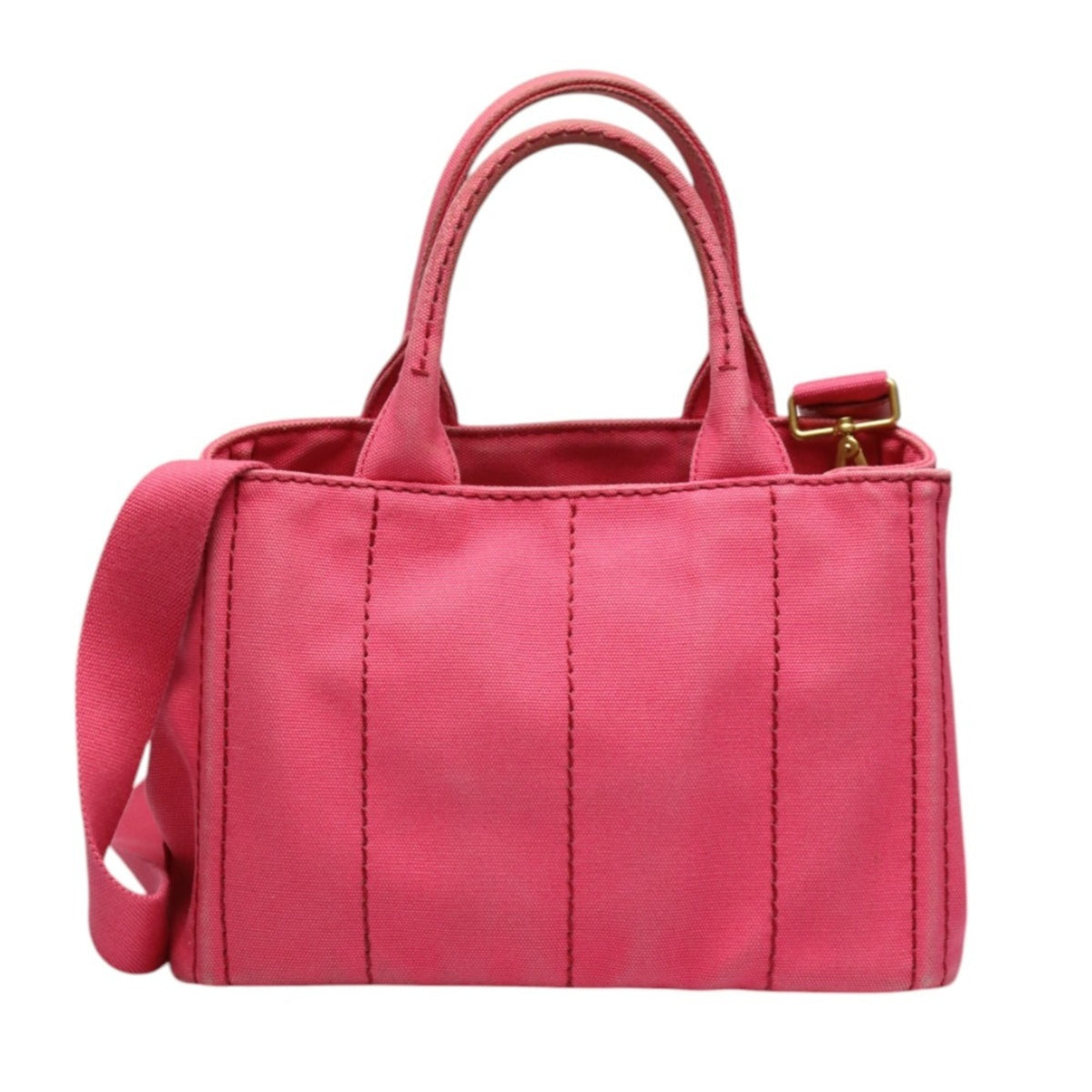 Prada Pink Canvas Tote Bag (Pre-Owned)