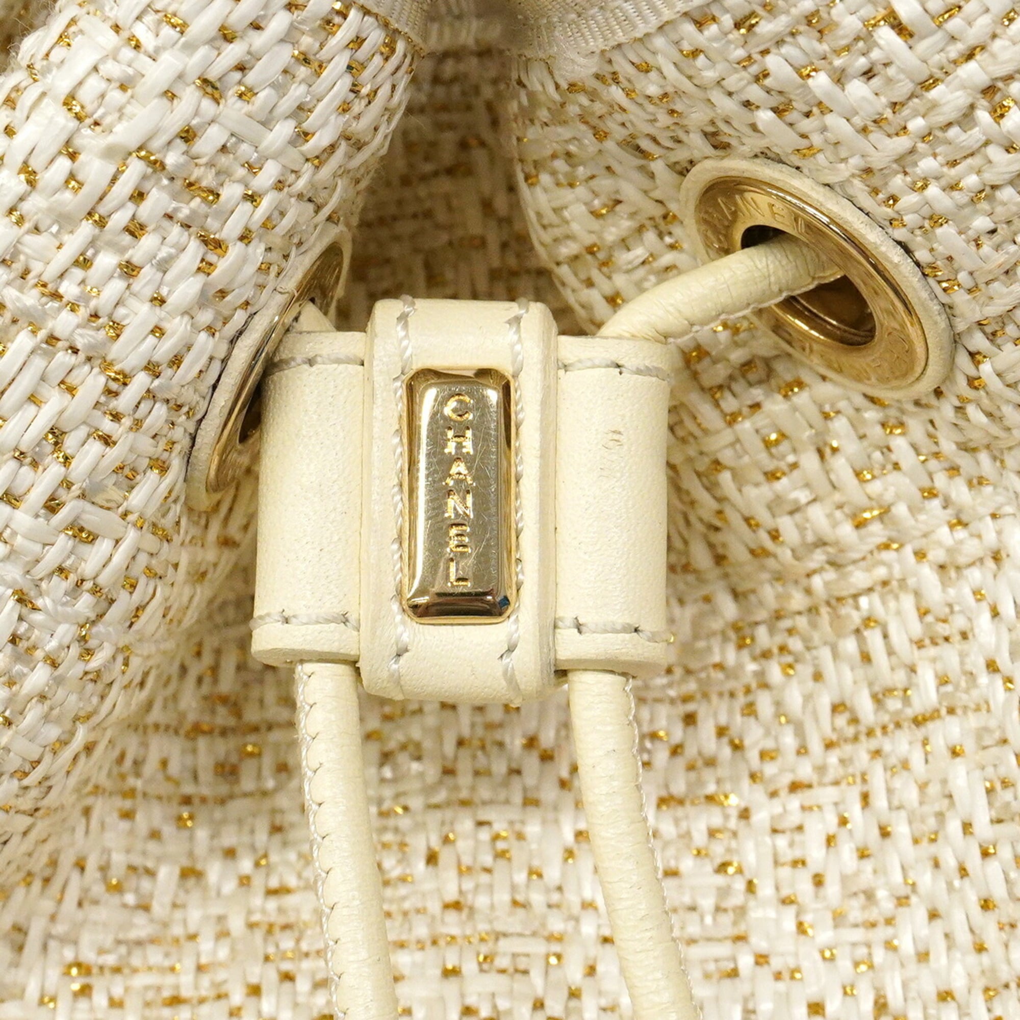 Chanel Gold Ivory Shoulder Bag (Pre-Owned)