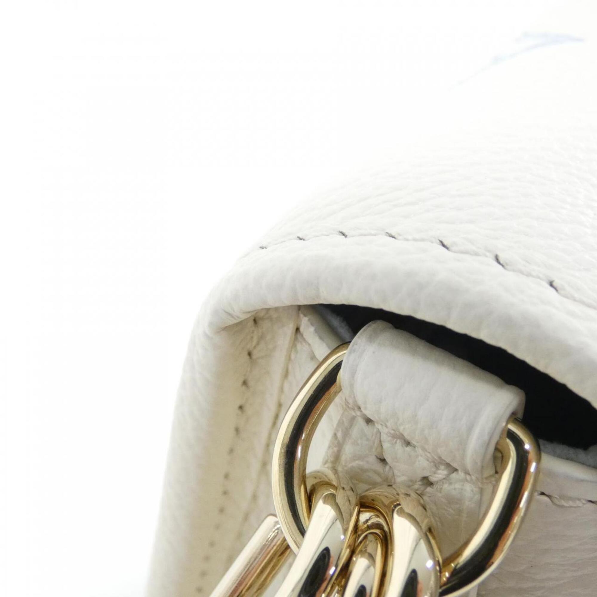 Louis Vuitton White Leather Shoulder Bag (Pre-Owned)