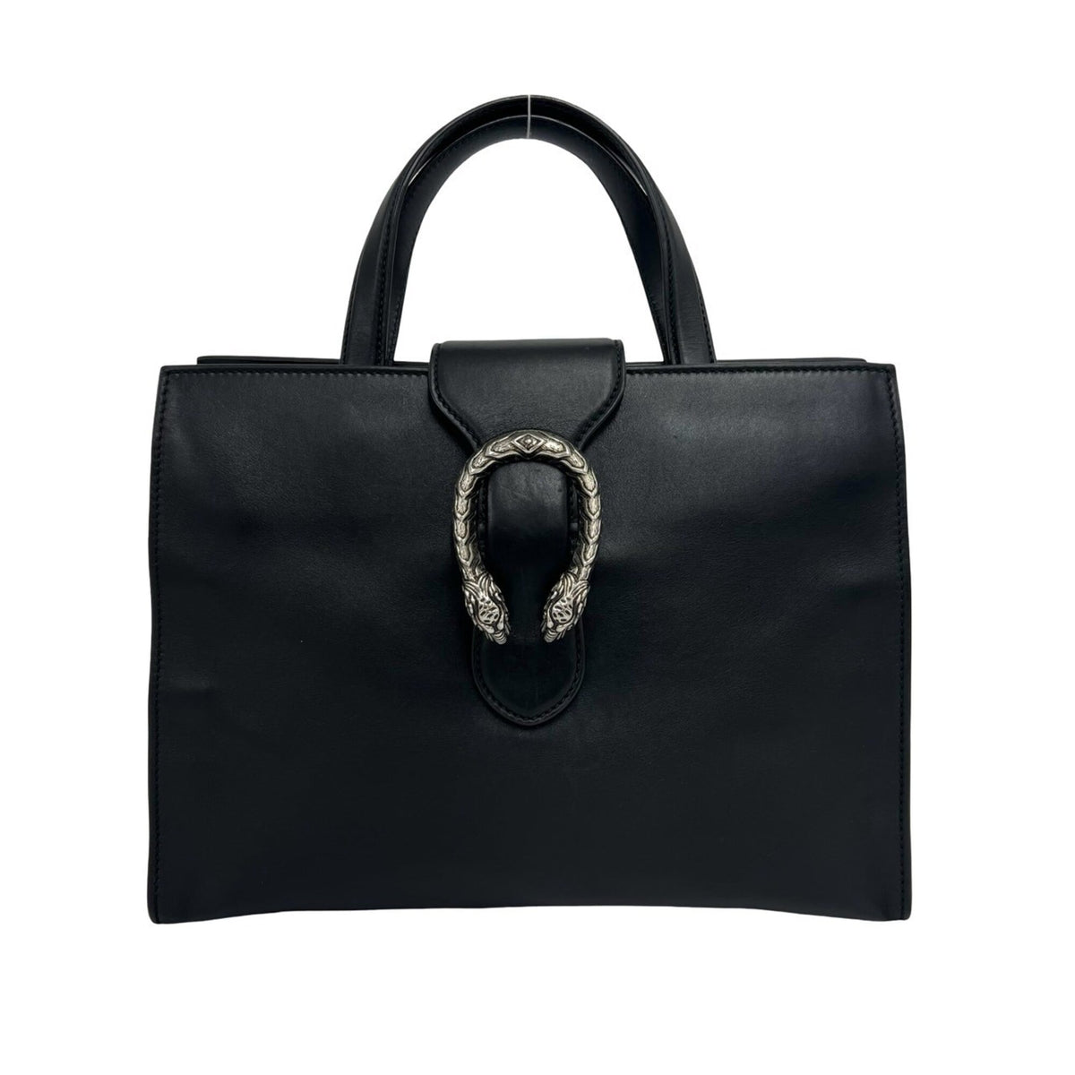 Gucci Black Leather Handbag Tote Bag (Pre-Owned)