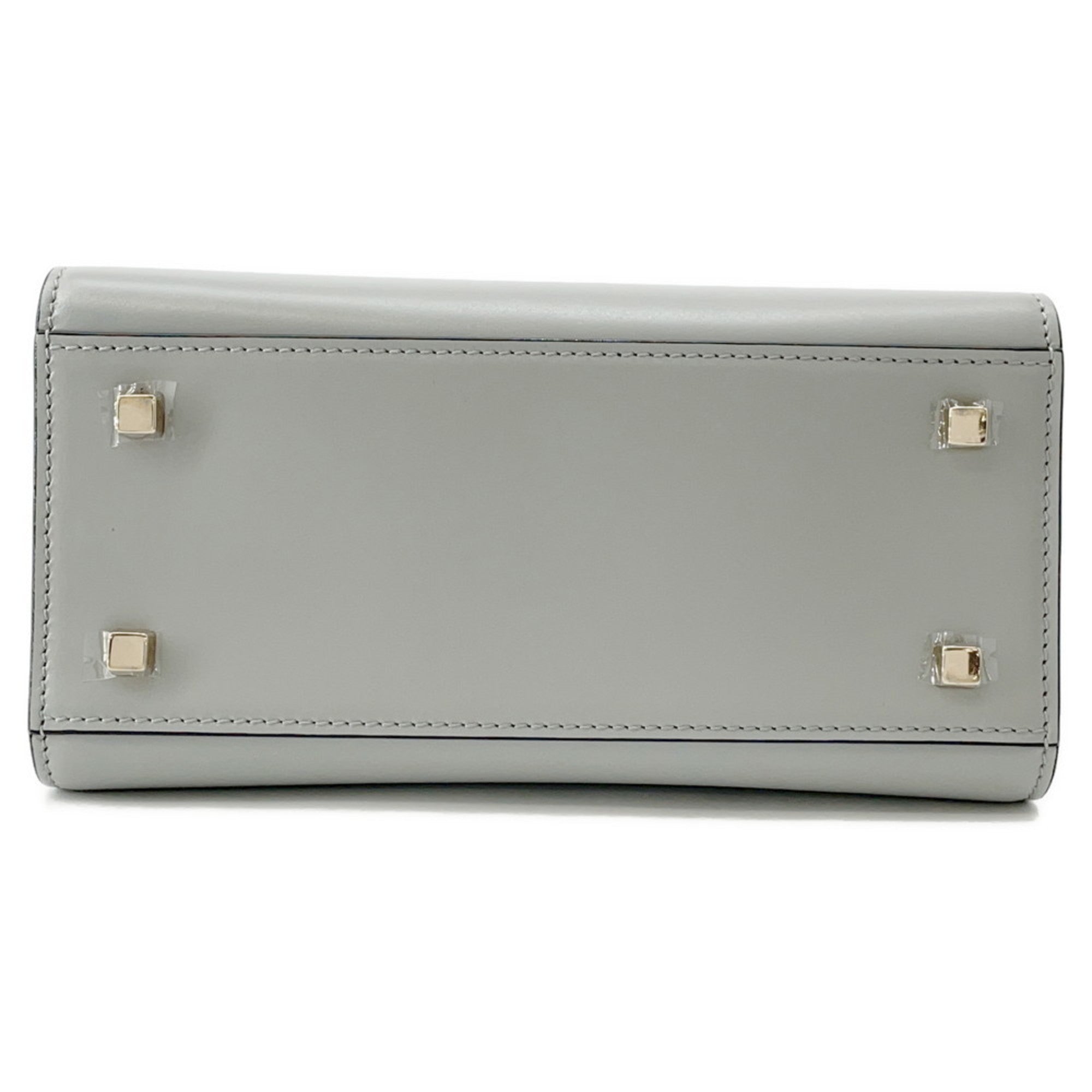 Valextra Light Gray Leather Handbag (Pre-Owned)
