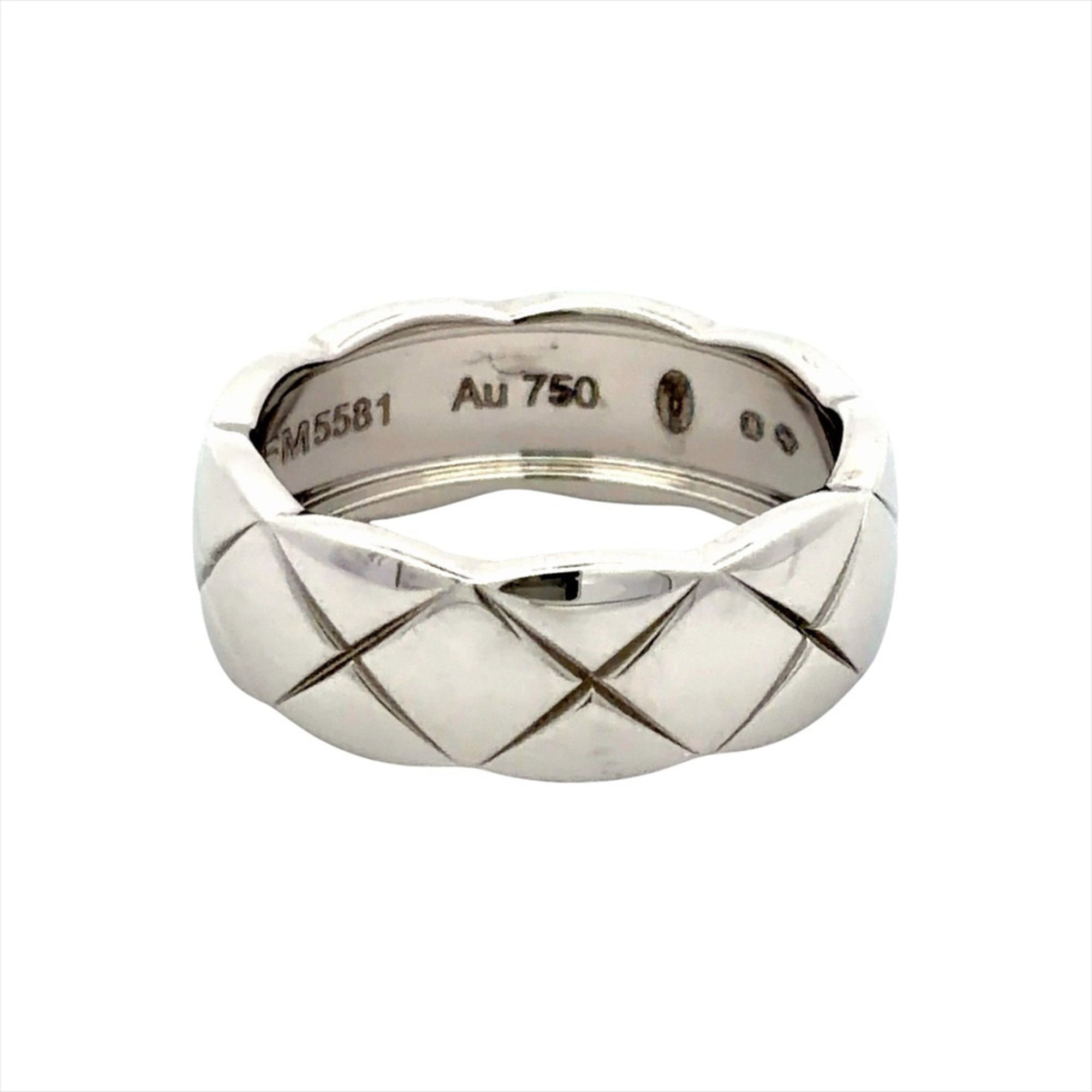 Chanel White Gold White Gold (18K) Band Ring (Pre-Owned)