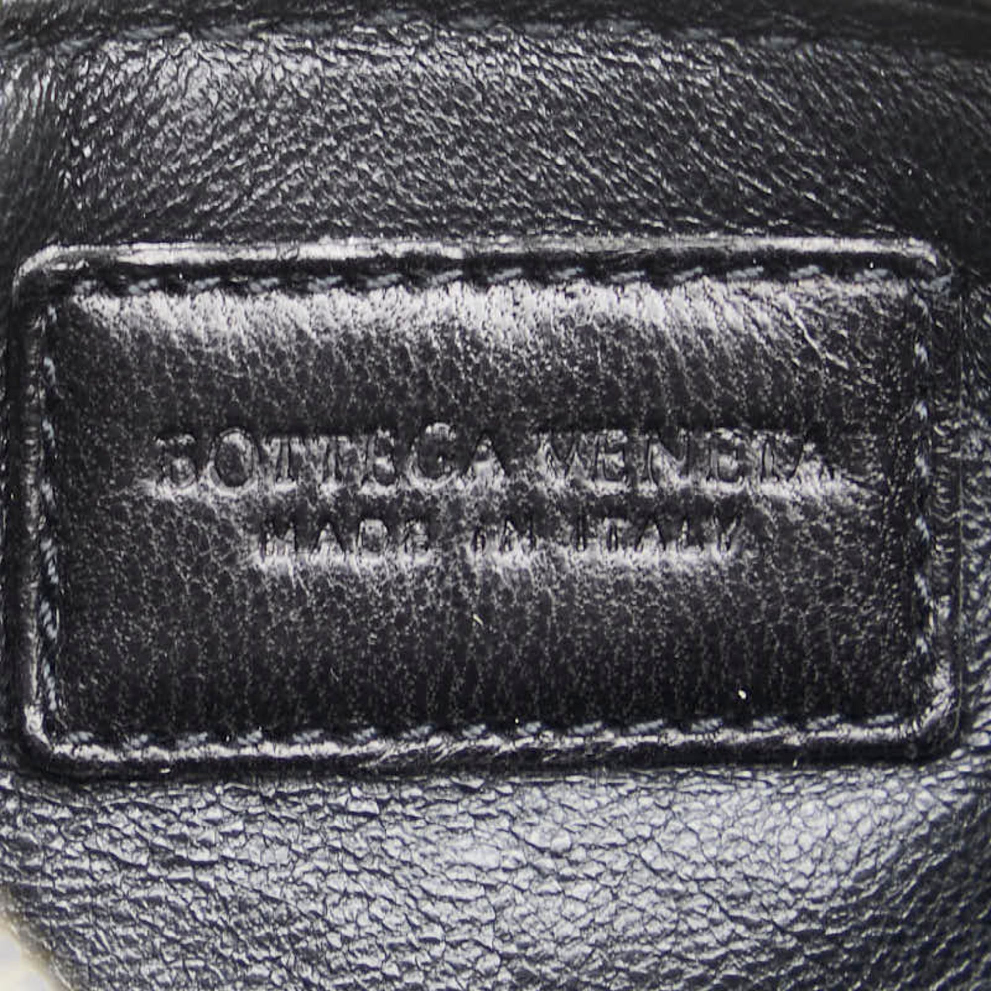 Bottega Veneta Black Leather Coin Purse/Coin Case (Pre-Owned)