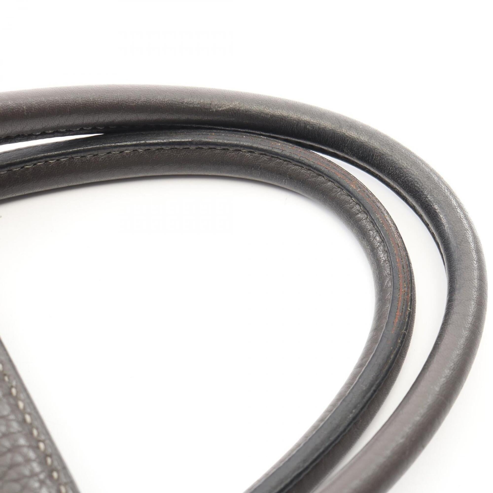 Hermes Gray Taurillon Clemence Leather Handbag (Pre-Owned)