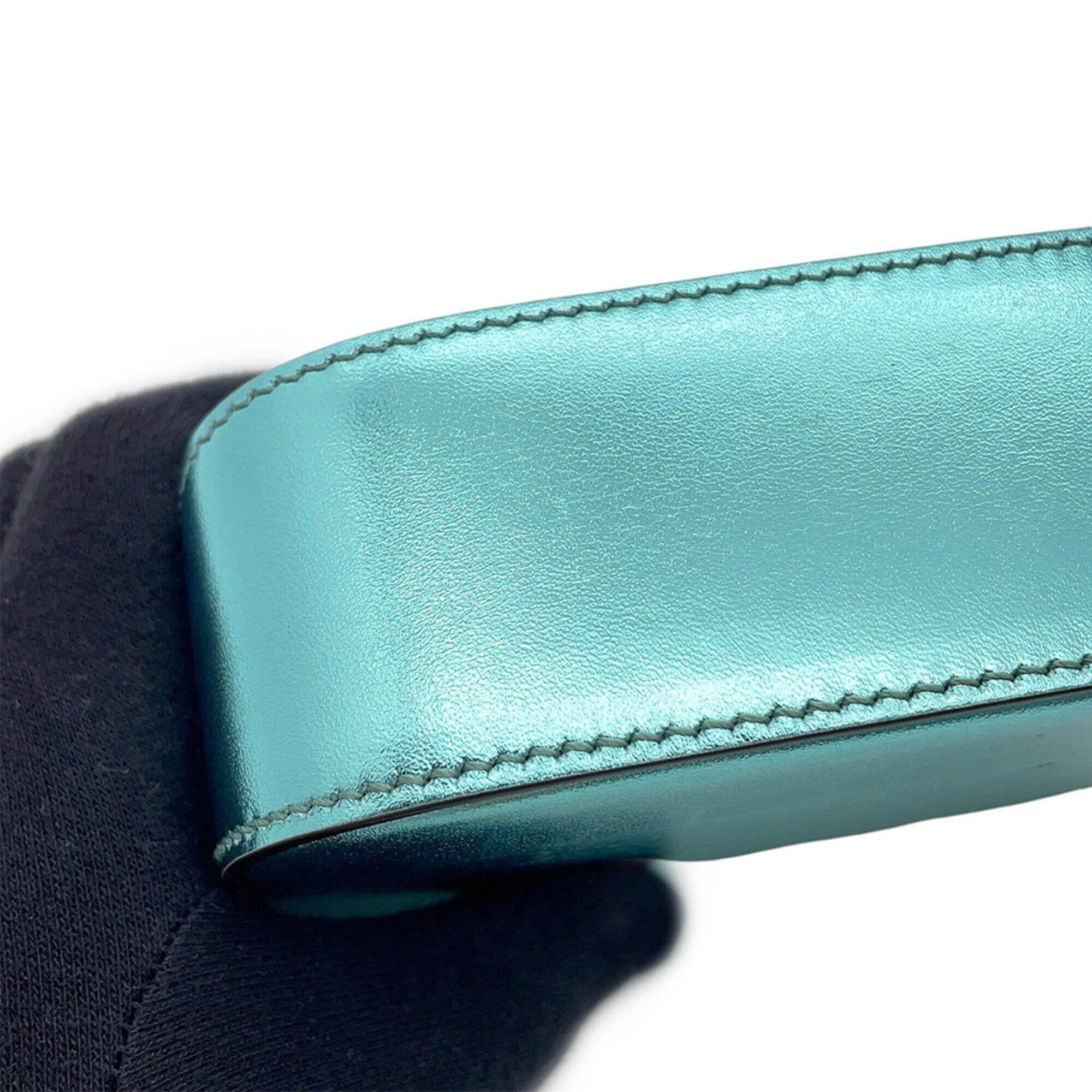 Gucci Light Blue Leather Handbag Shoulder Bag (Pre-Owned)