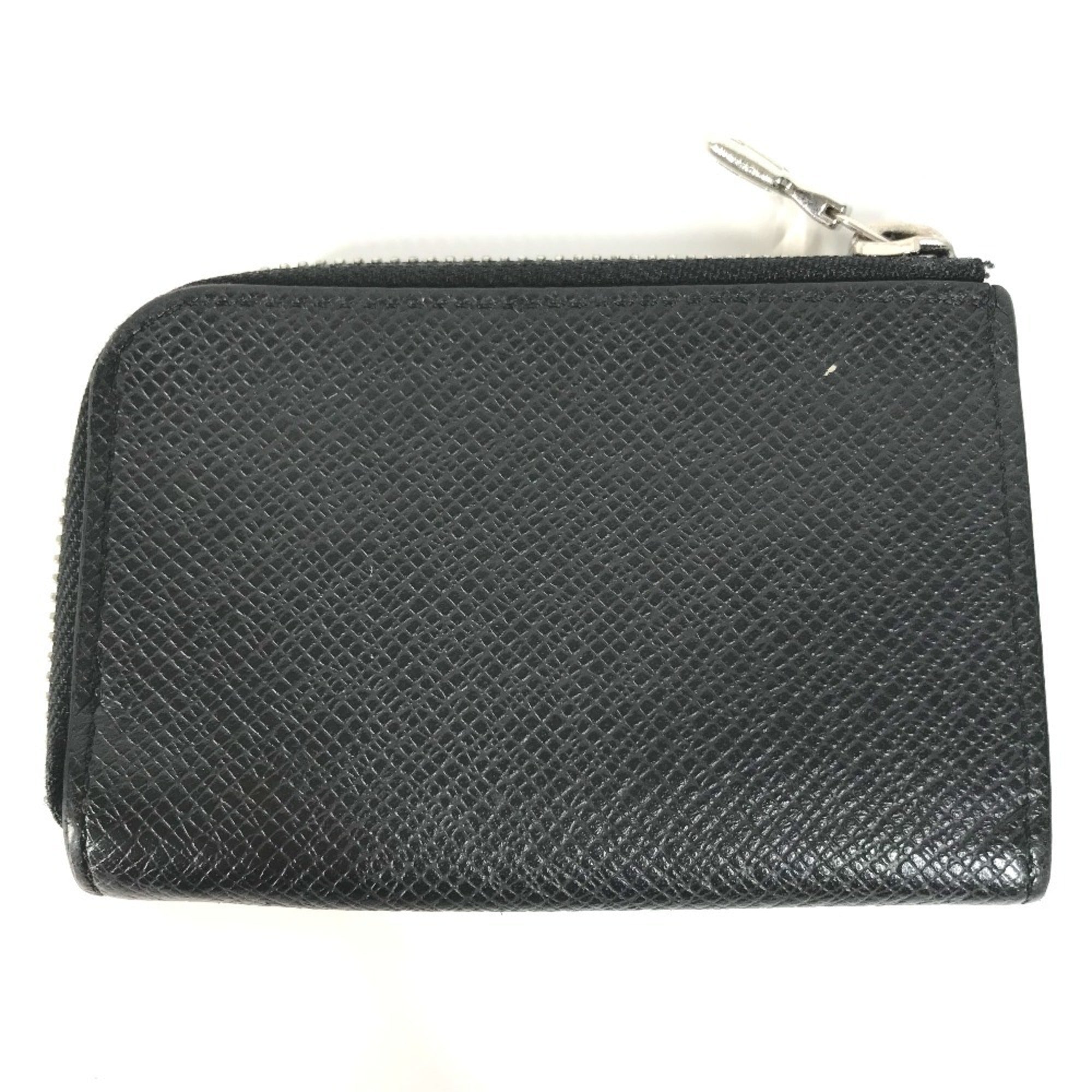 Louis Vuitton Taiga Ardoise Black Taiga Leather Coin Purse/Coin Case (Pre-Owned)