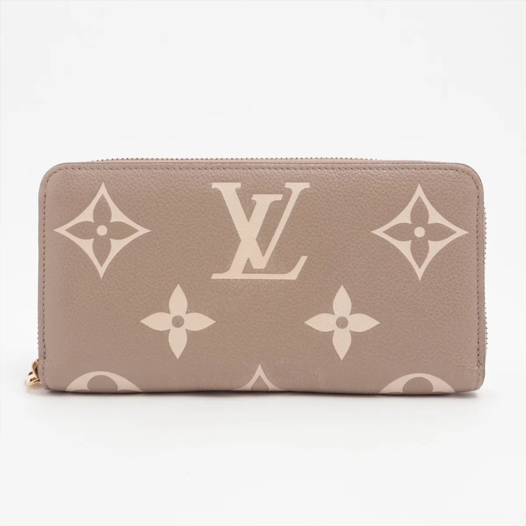 Louis Vuitton Beige Leather Long Wallet (Bi-Fold) (Pre-Owned)