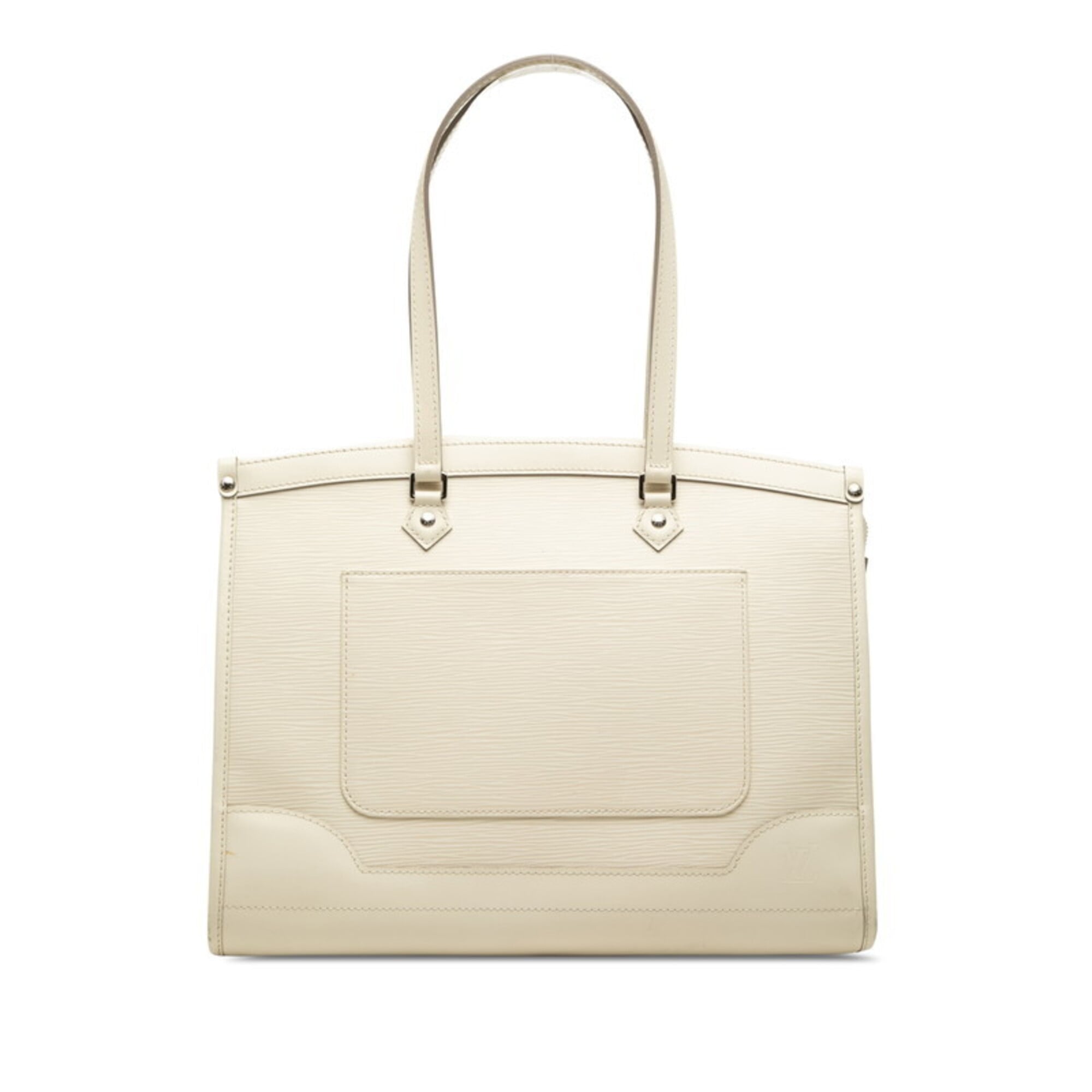 Louis Vuitton Lv Off White White Leather Handbag Tote Bag (Pre-Owned)