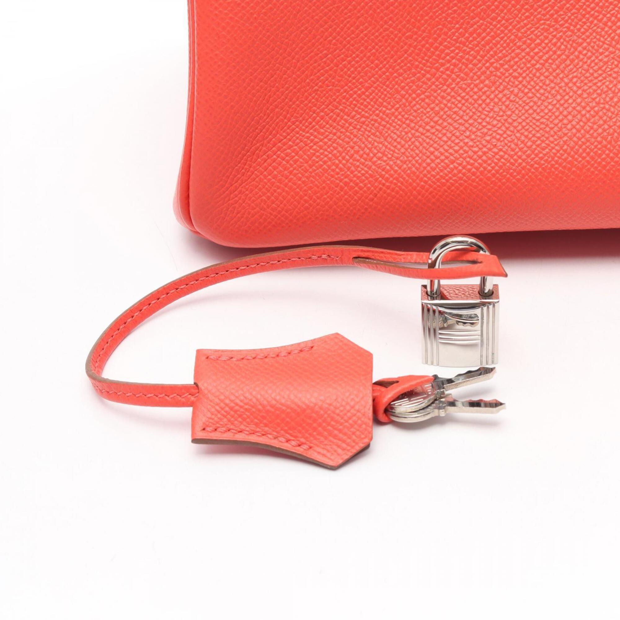 Hermes Red Color Rose Jaipur Epsom Leather Handbag (Pre-Owned)