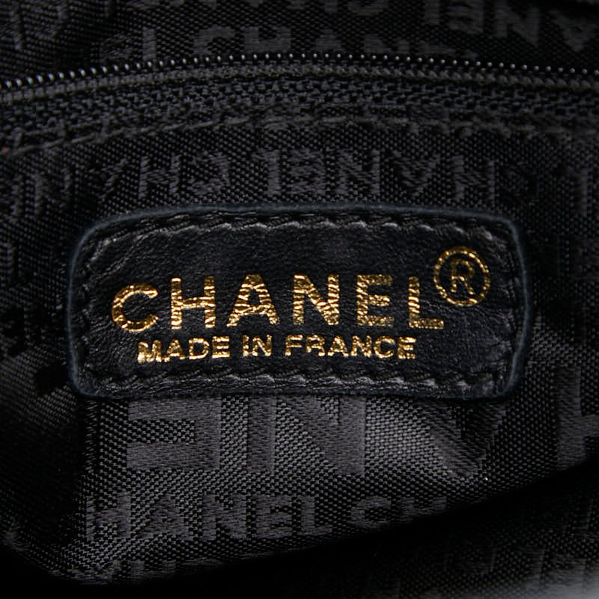 Chanel Black Leather Shoulder Bag Tote Bag (Pre-Owned)