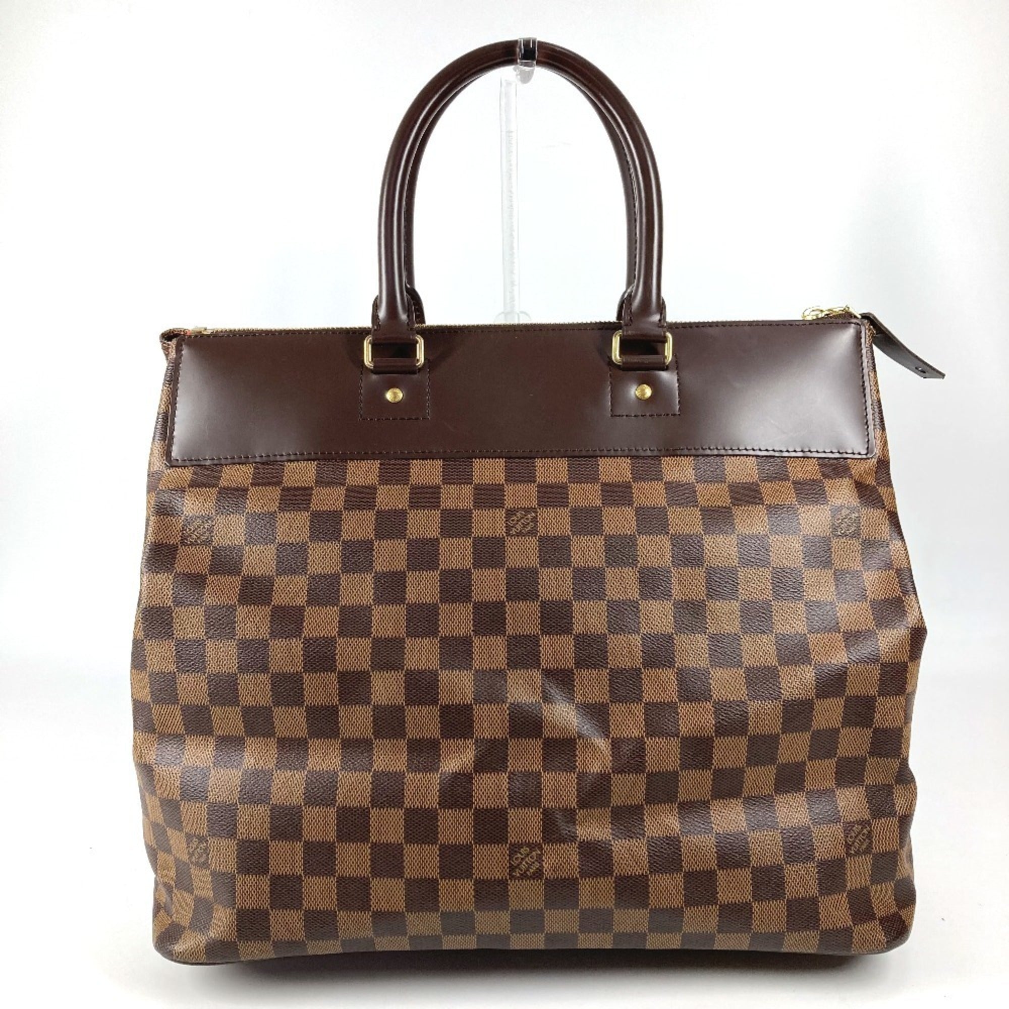 Louis Vuitton Brown Damier Canvas Ebene Damier Canvas Boston Bag Handbag Tote Bag (Pre-Owned)