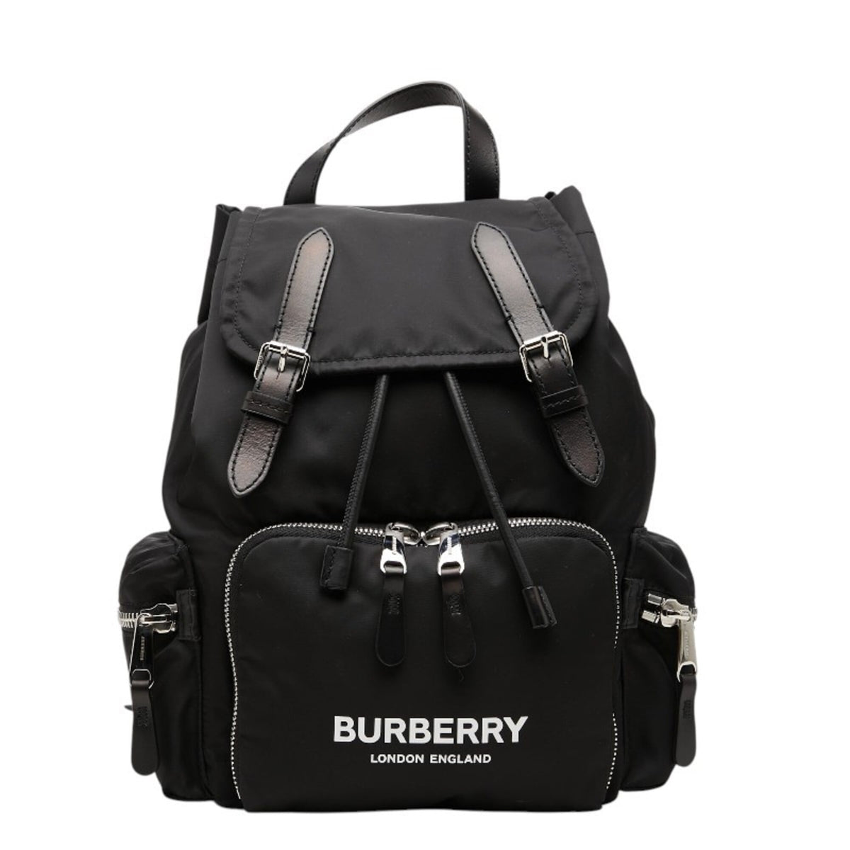 Burberry Black Nylon Leather Backpack (Pre-Owned)