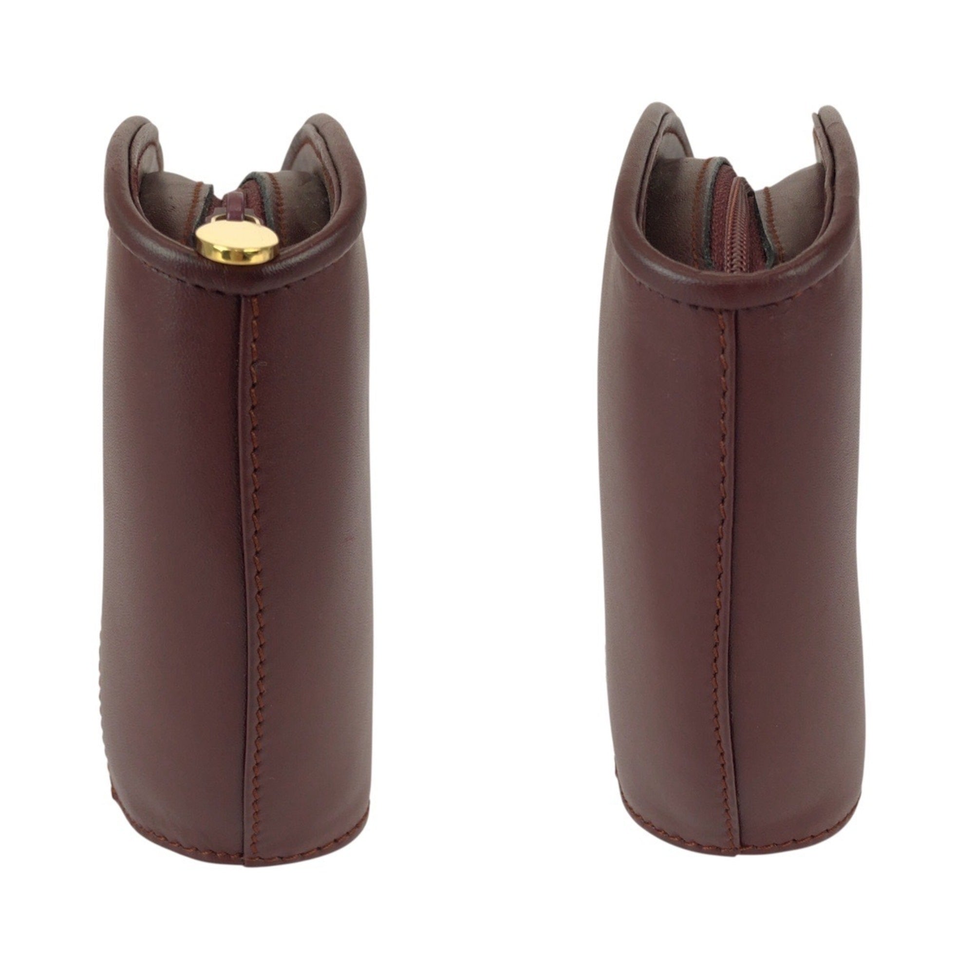 Cartier Bordeaux Wine Red Leather Pouch (Pre-Owned)