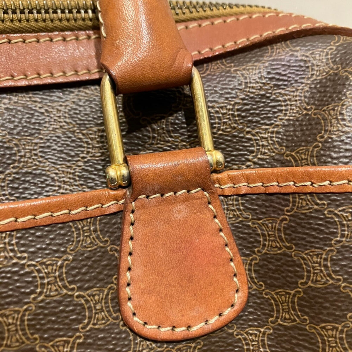 Celine Brown Pvc Boston Bag (Pre-Owned)