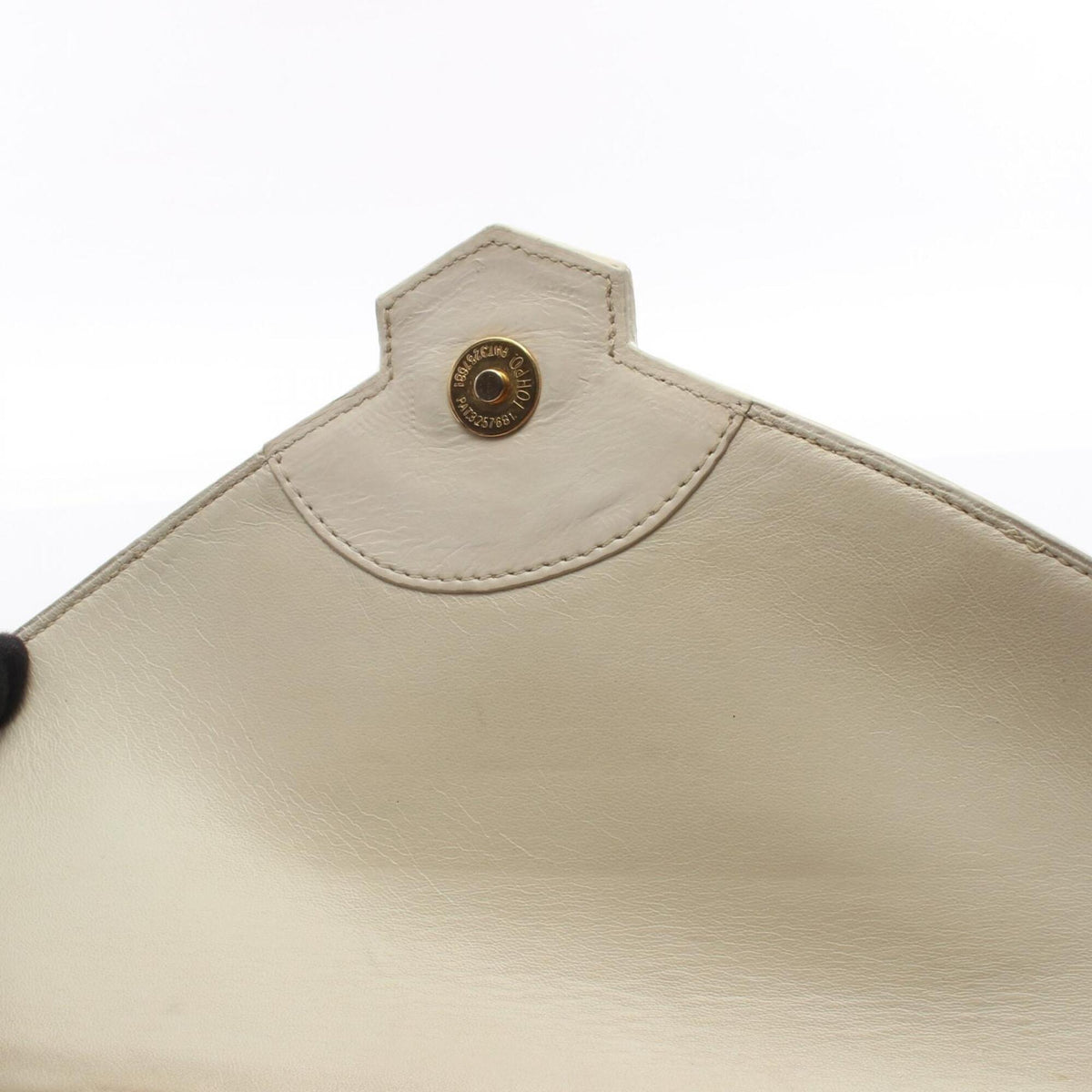 Hermes White Leather Clutch Bag Handbag (Pre-Owned)