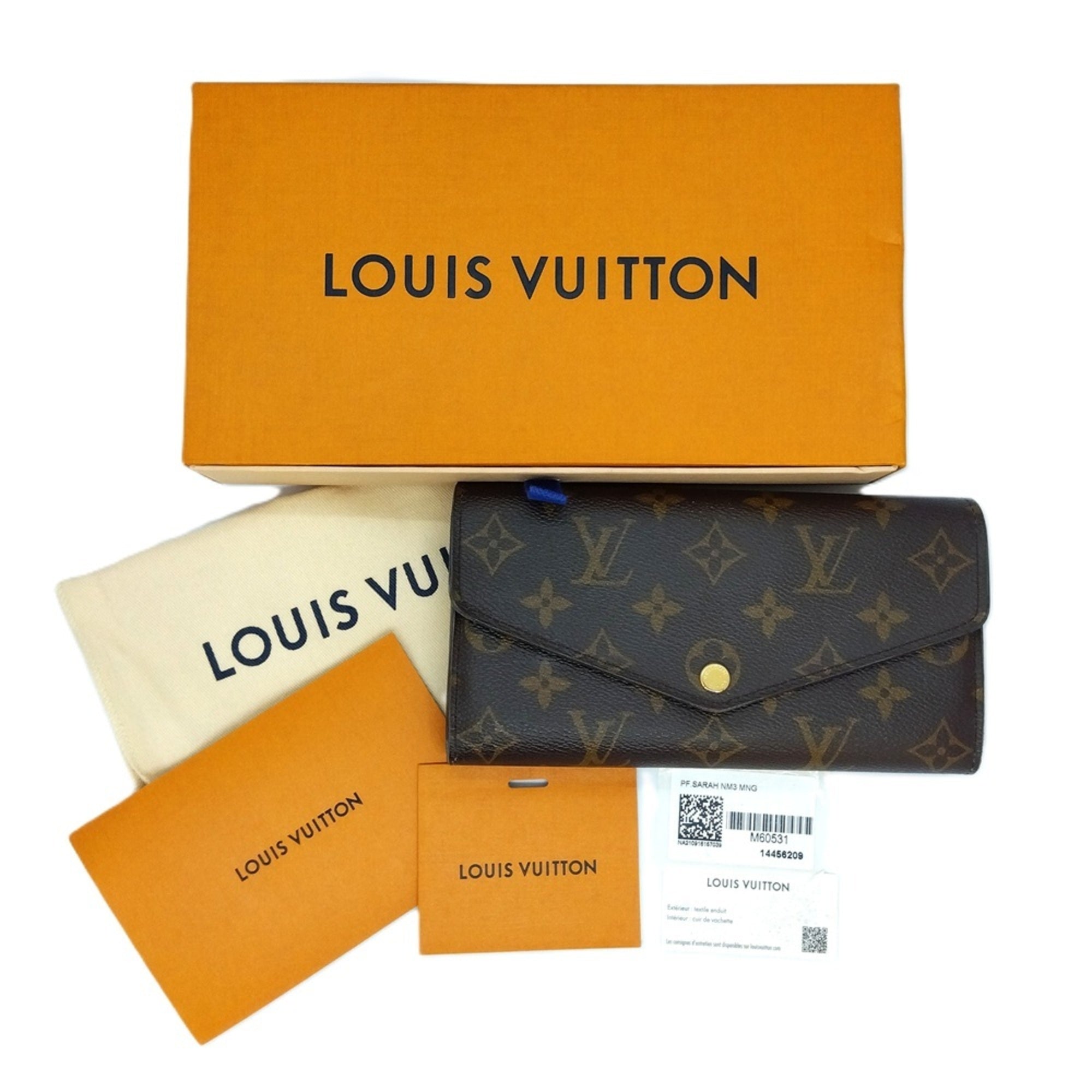 Louis Vuitton Monogram Black Monogram Long Wallet (Bi-Fold) (Pre-Owned)