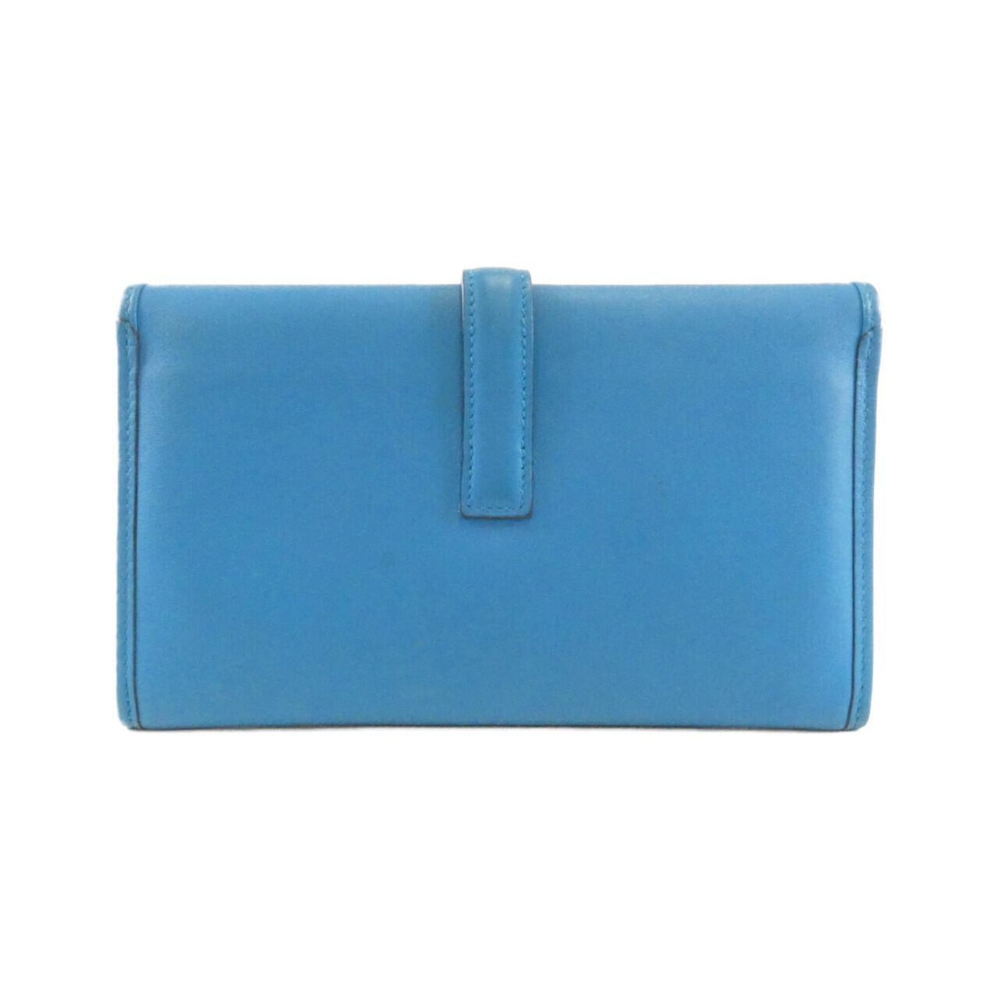 Hermes Blue Swift Leather Long Wallet (Bi-Fold) (Pre-Owned)