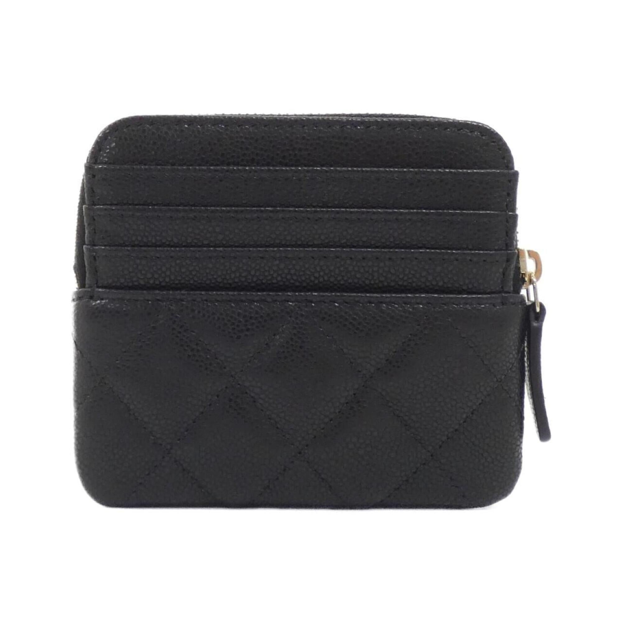 Chanel Black Grained Calfskin Coin Purse/Coin Case (Pre-Owned)
