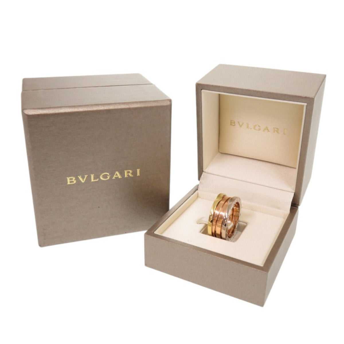 Bvlgari Yellow Gold (18K) Pink Gold (18K) White Gold (18K) Band Ring (Pre-Owned)