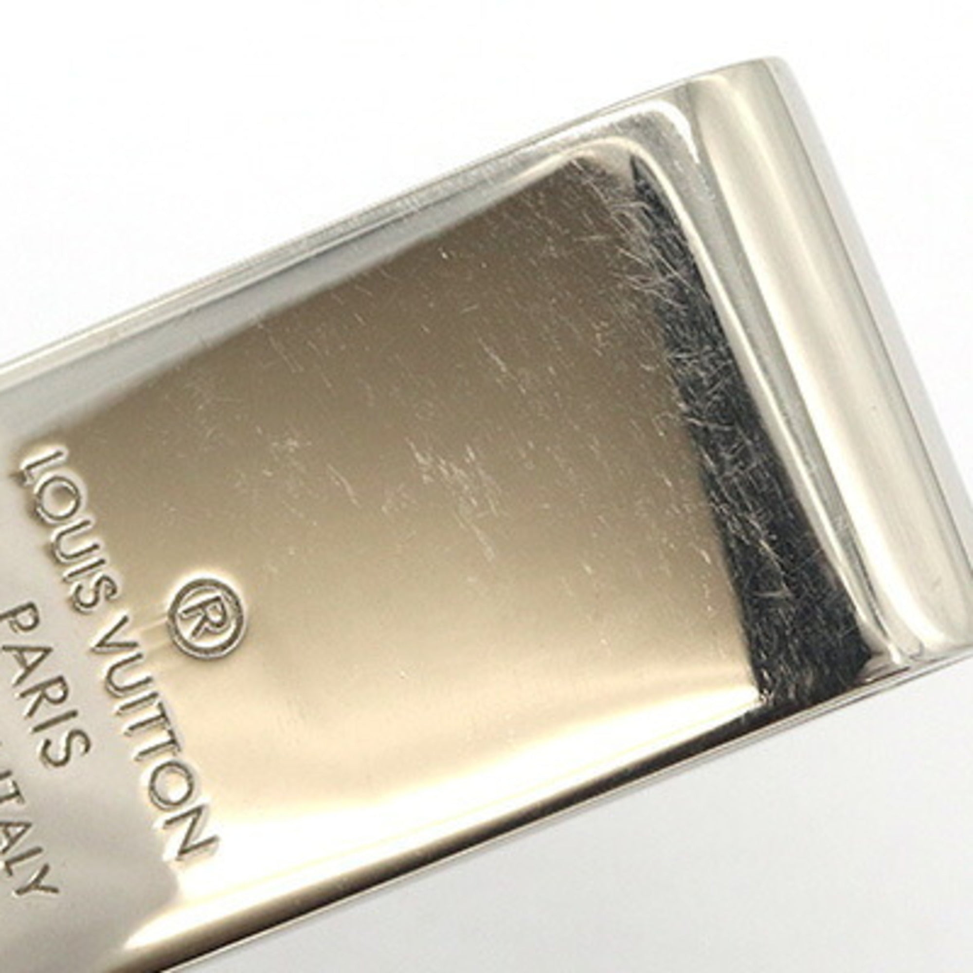 Louis Vuitton Silver Damier Canvas Metal Money Clip (Pre-Owned)