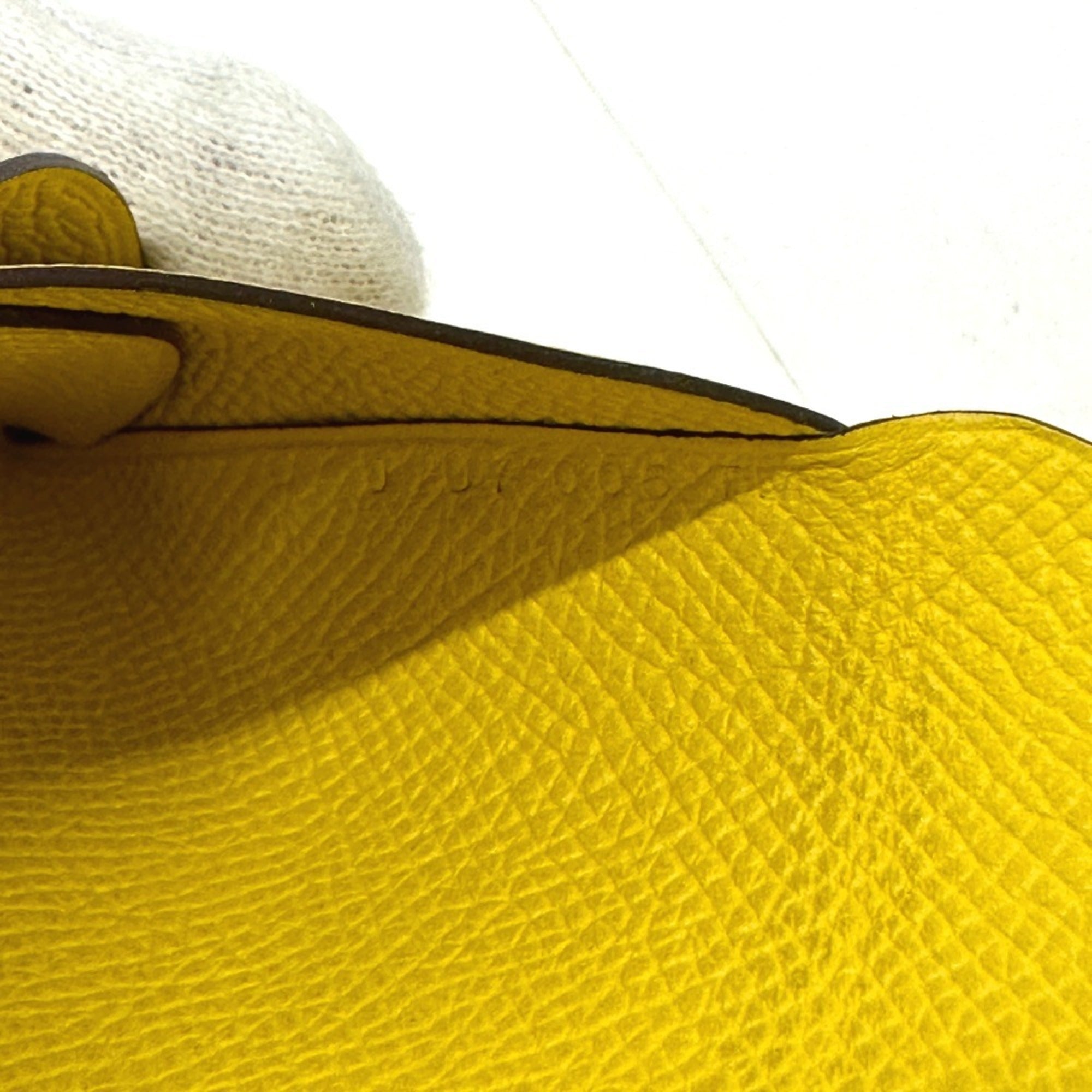 Hermes Jaune Yellow Epsom Leather Coin Purse/Coin Case (Pre-Owned)