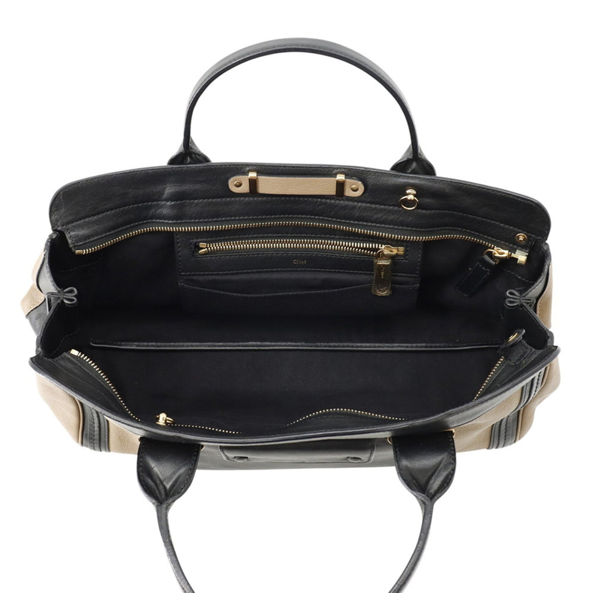 Chloé Black Brown Leather Handbag (Pre-Owned)