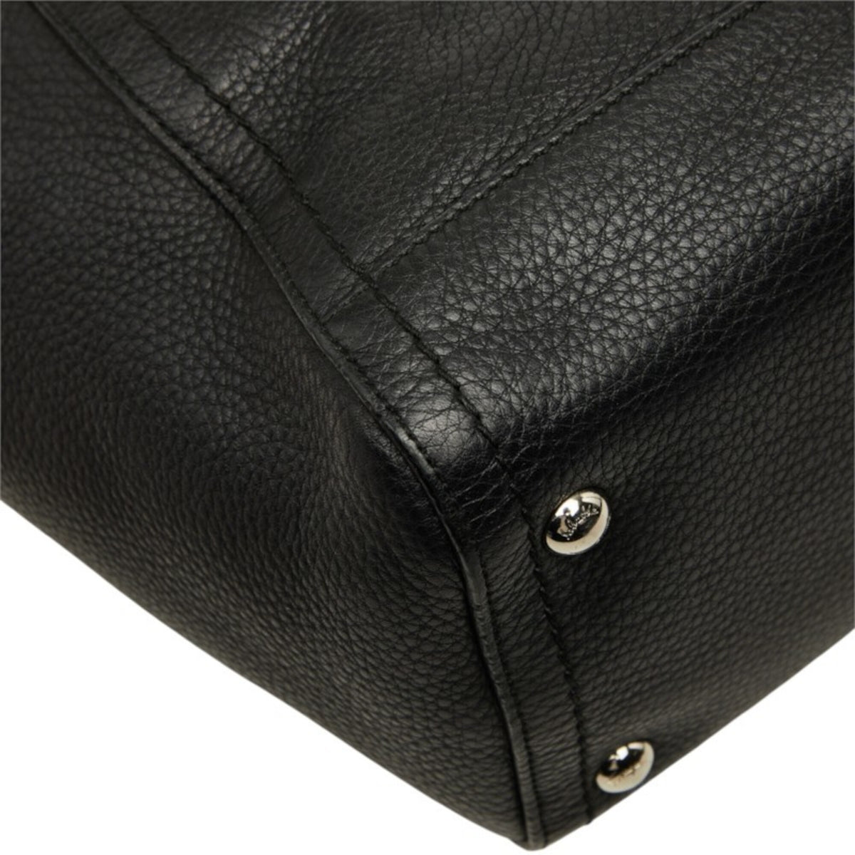 Salvatore Ferragamo Black Leather Handbag Shoulder Bag (Pre-Owned)