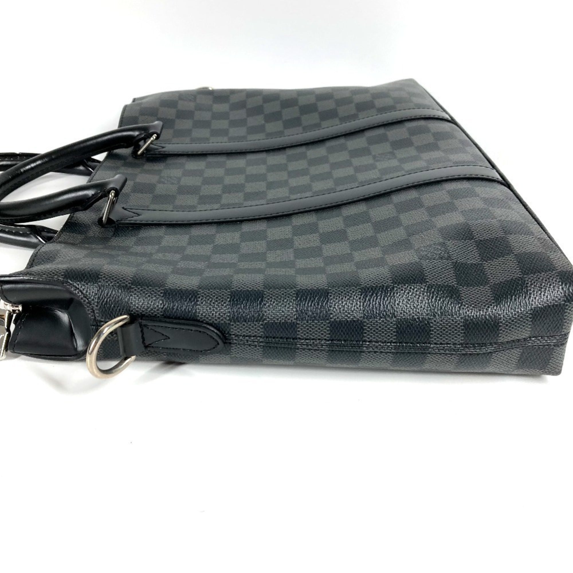 Louis Vuitton Black Damier Graphite Briefcase Handbag Shoulder Bag (Pre-Owned)