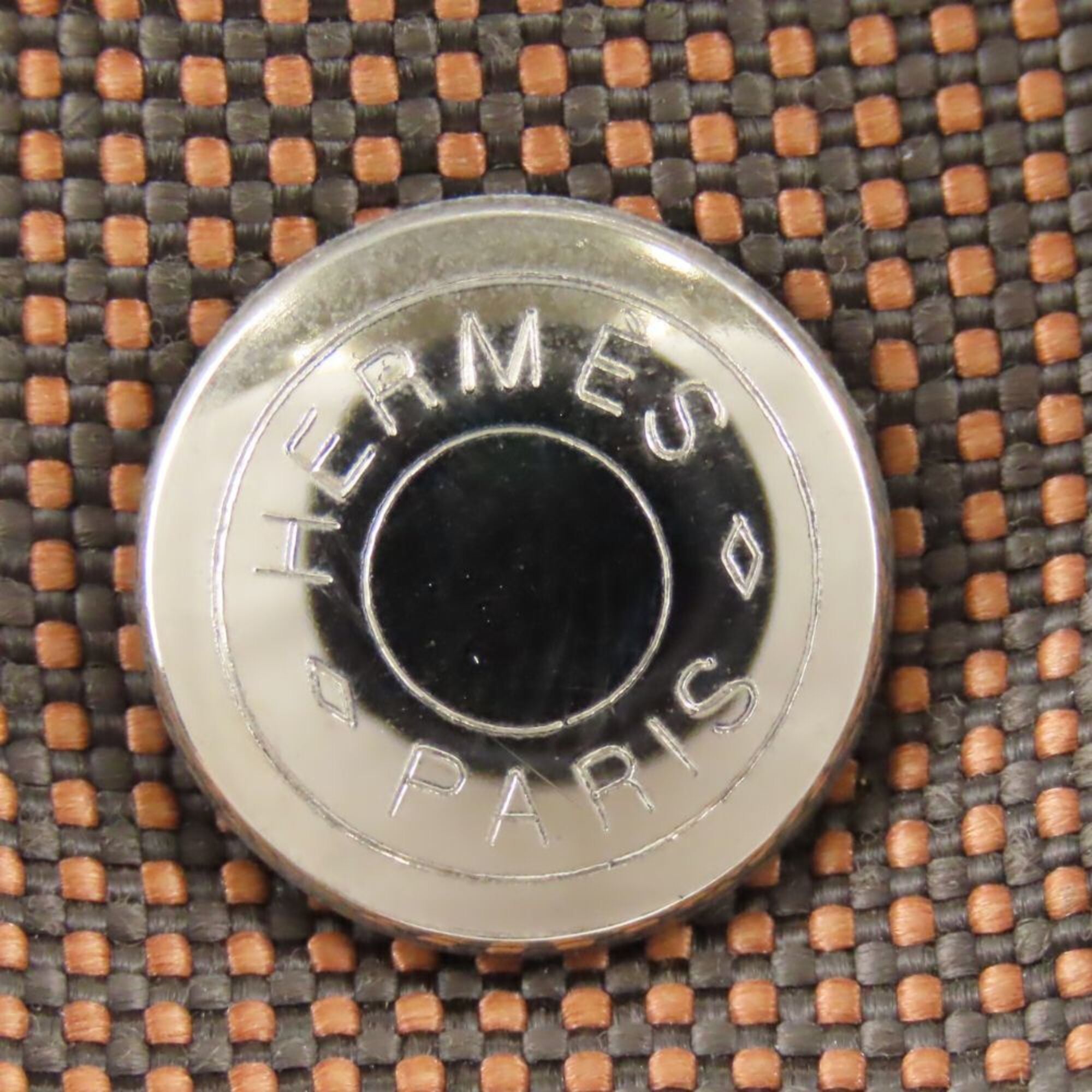 Hermes Brown Canvas Tote Bag (Pre-Owned)