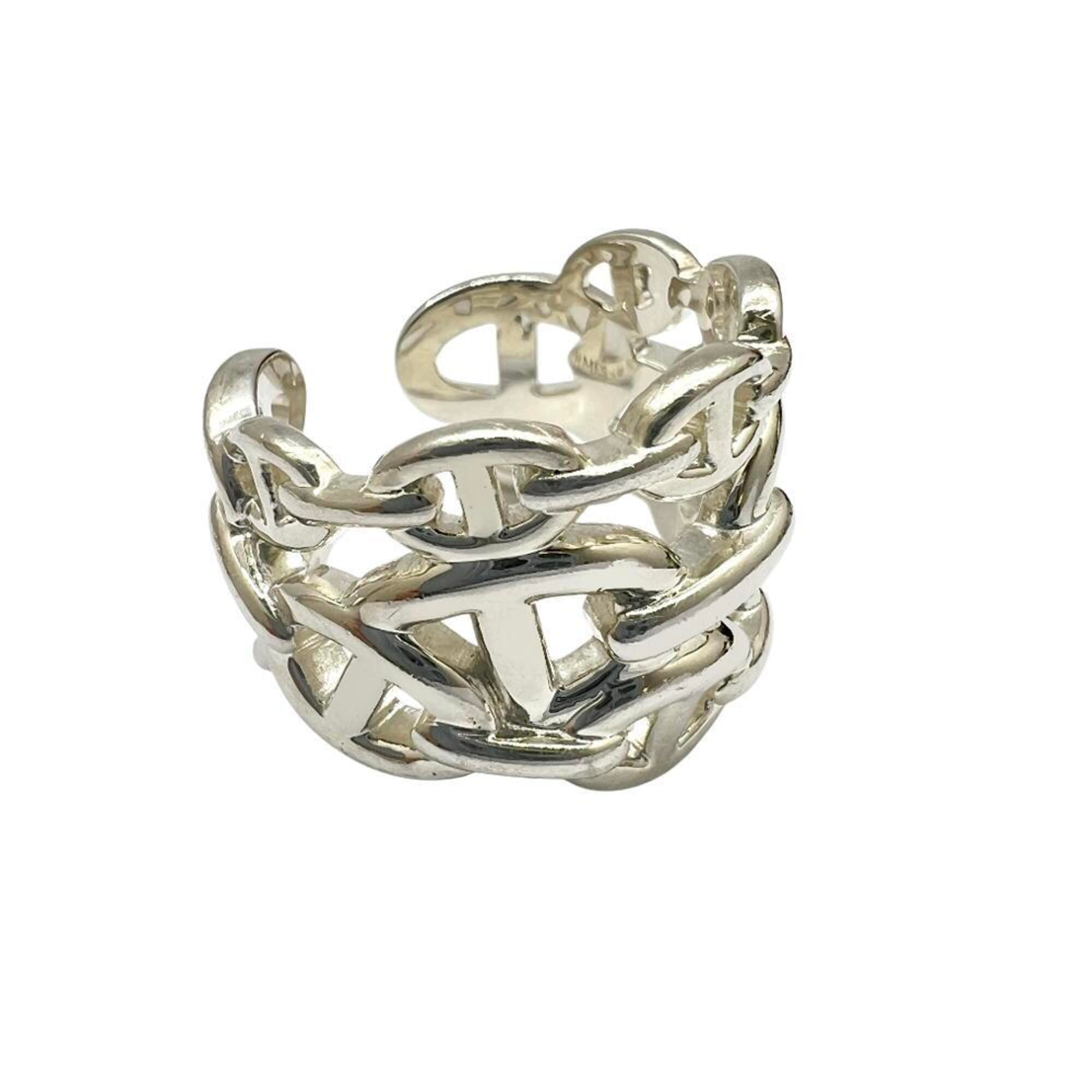 Hermes Chaine D'ancre Silver Silver 925 Band Ring (Pre-Owned)
