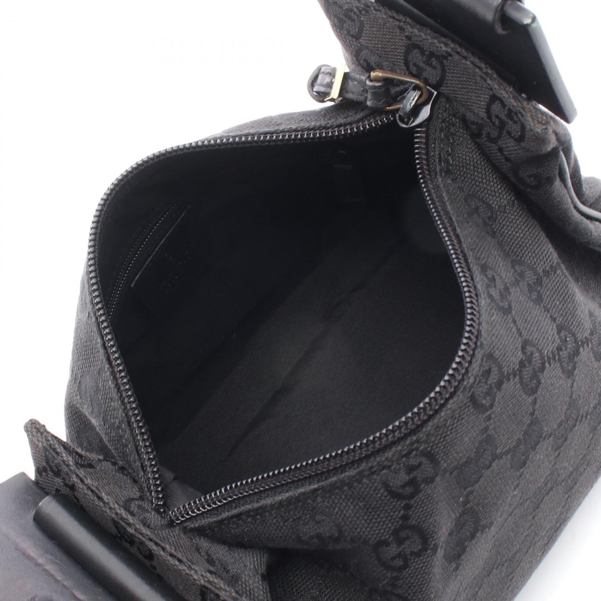 Gucci Gg Canvas Black Gg Canvas Handbag Shoulder Bag (Pre-Owned)