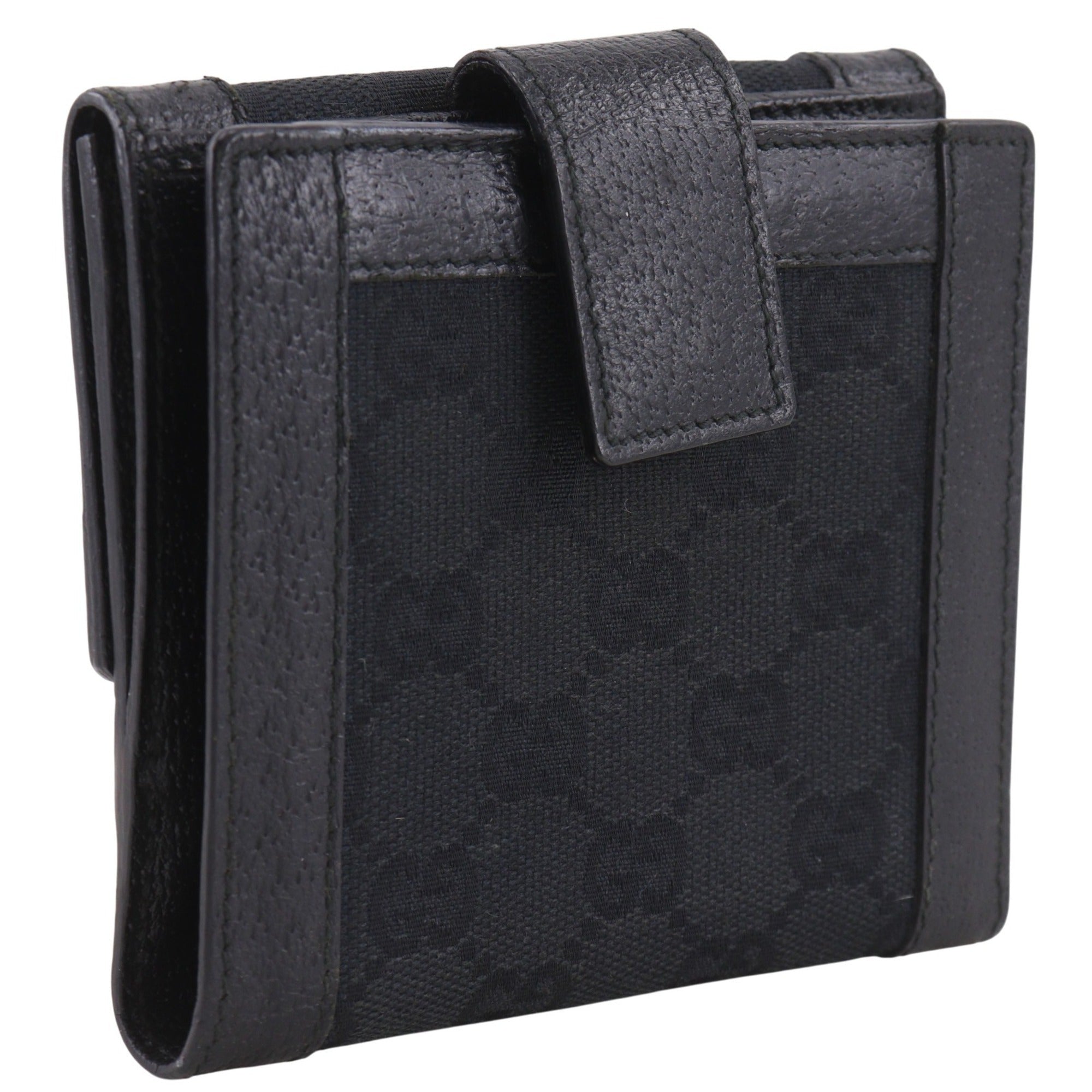 Gucci Black Gg Canvas Wallet (Bi-Fold) (Pre-Owned)