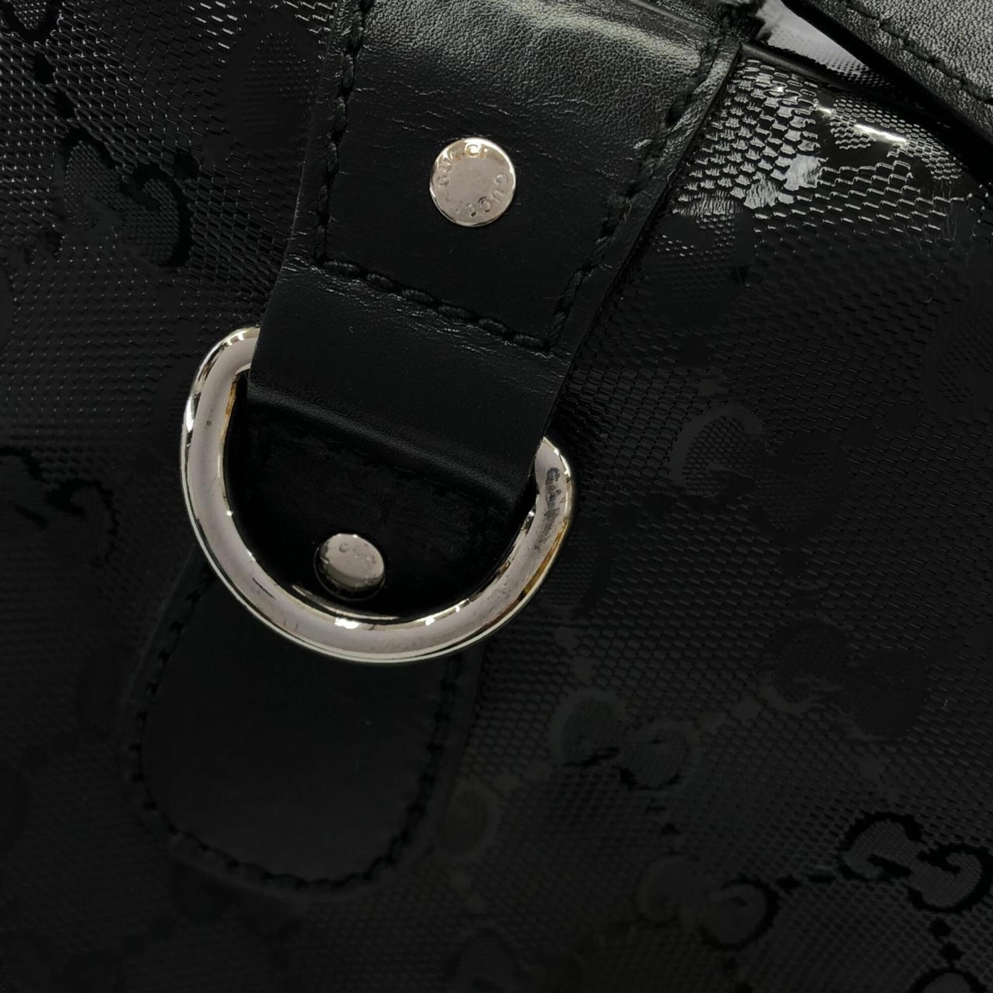 Gucci Black Gg Imprimé Boston Bag (Pre-Owned)