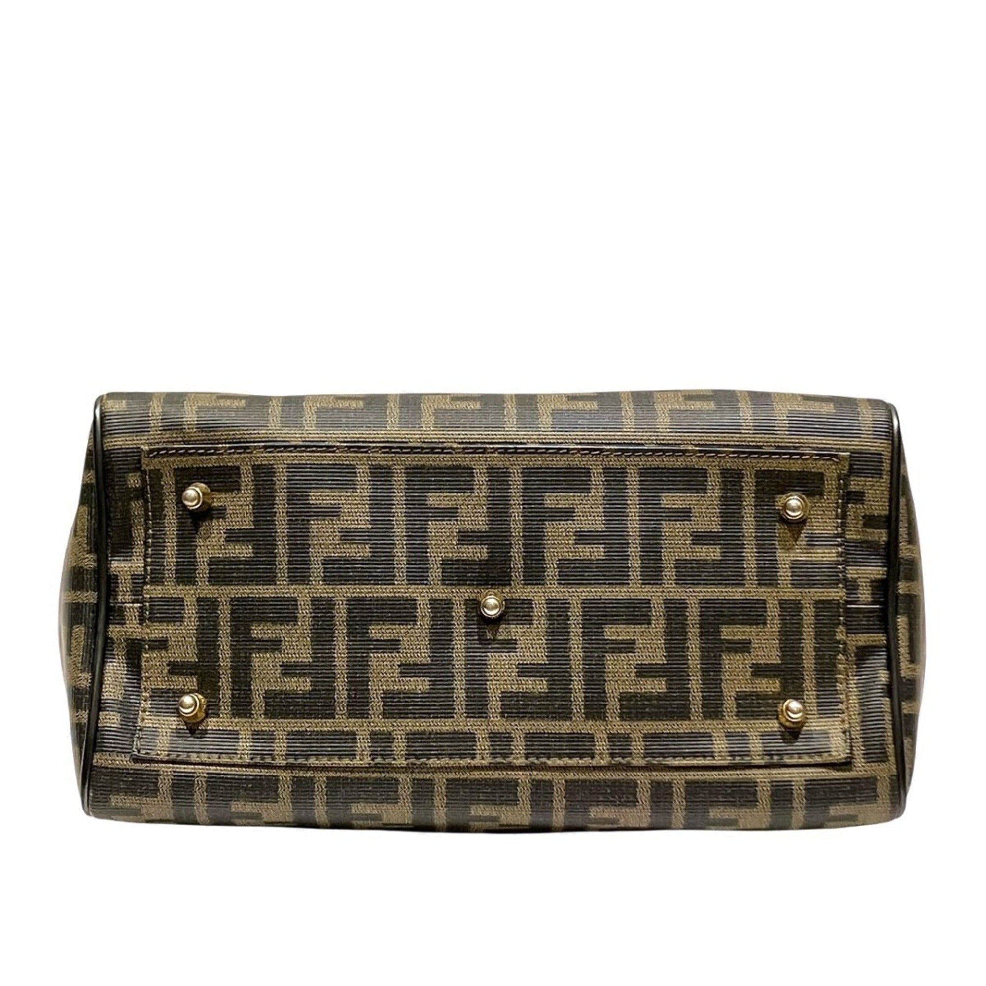 Fendi Brown Zucca Boston Bag (Pre-Owned)