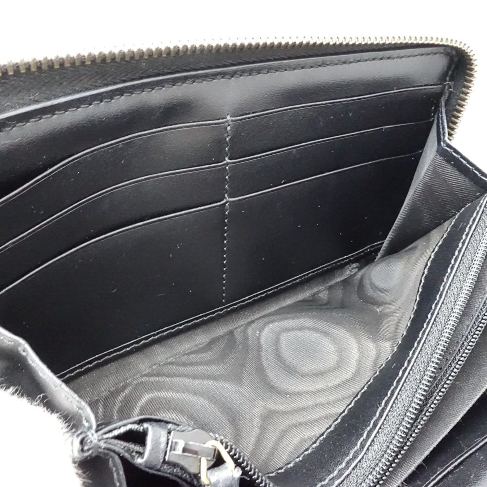 Gucci Black Leather Long Wallet (Bi-Fold) (Pre-Owned)