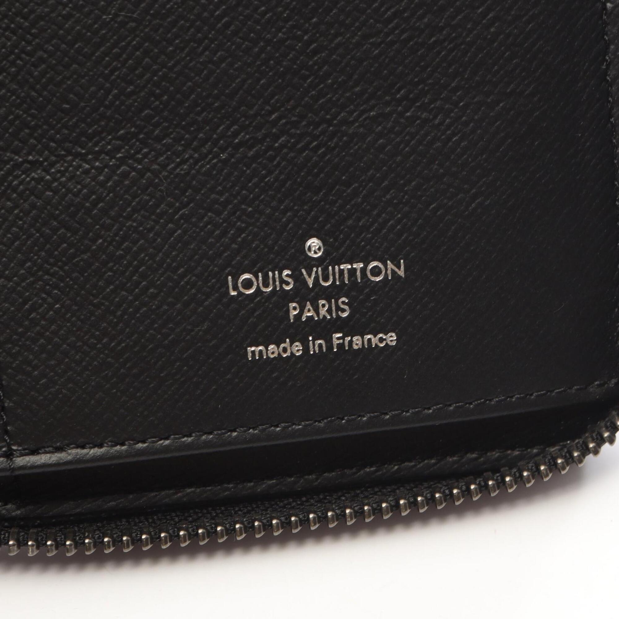 Louis Vuitton Black Leather Pvc Long Wallet (Bi-Fold) (Pre-Owned)