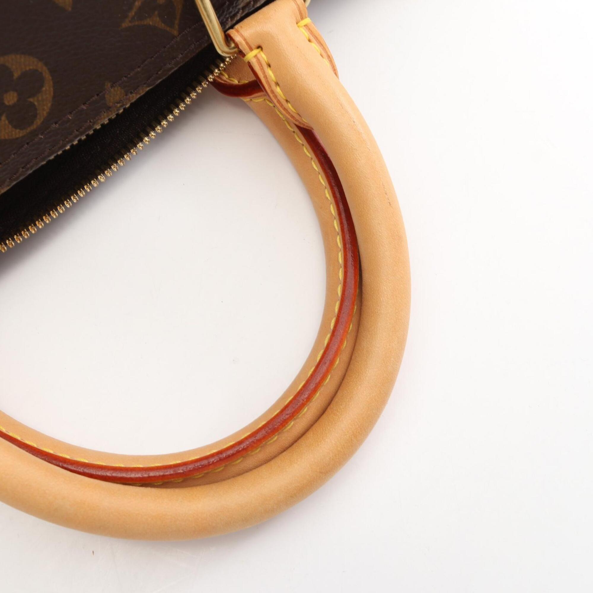 Louis Vuitton Brown Pvc Coated Canvas Leather Handbag (Pre-Owned)